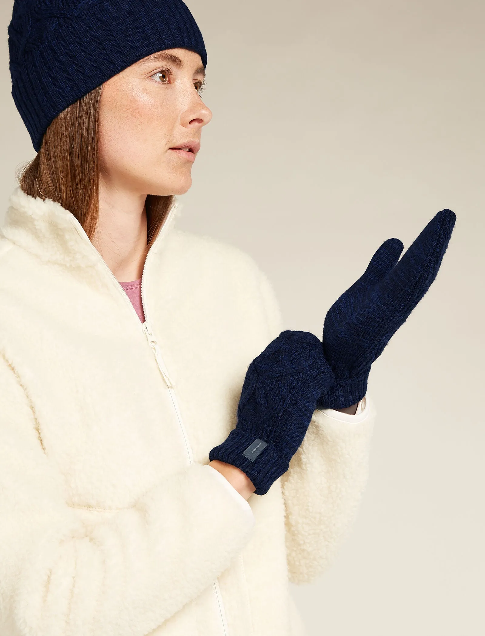 Unisex Merino Cable Knit Mittens sold by Icebreaker product image thumbnail 4