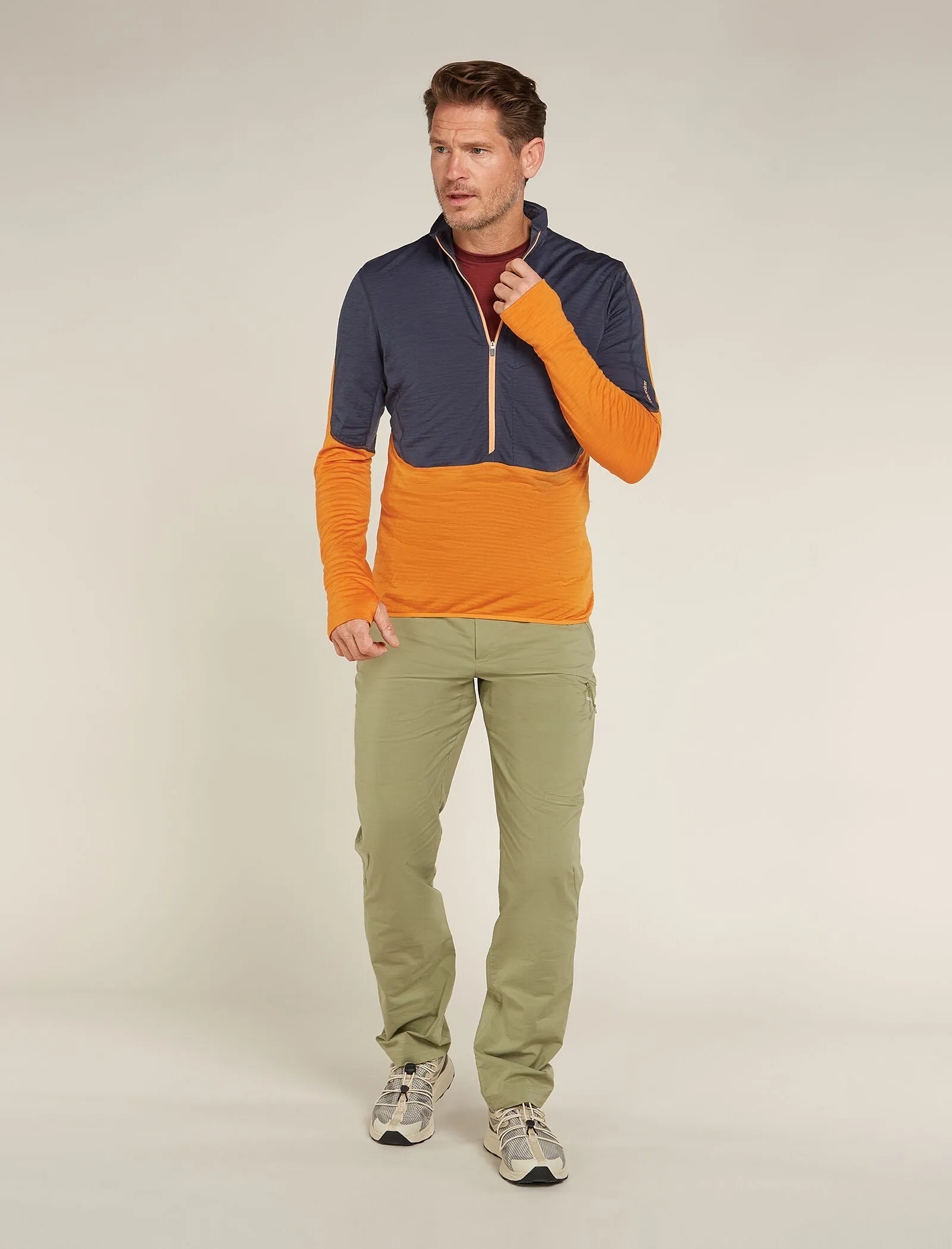 Men's Merino Blend 200 Realfleece™ Descender Long Sleeve Half Zip Top sold by Icebreaker product image thumbnail 3