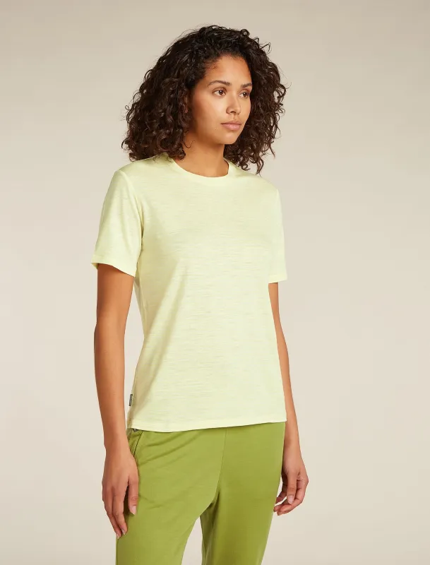 Women's Merino Linen T-Shirt Stripe sold by Icebreaker