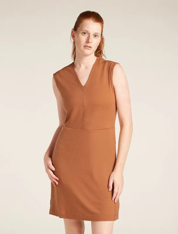 Women's Merino 200 Granary Sleeveless V Neck Dress sold by Icebreaker