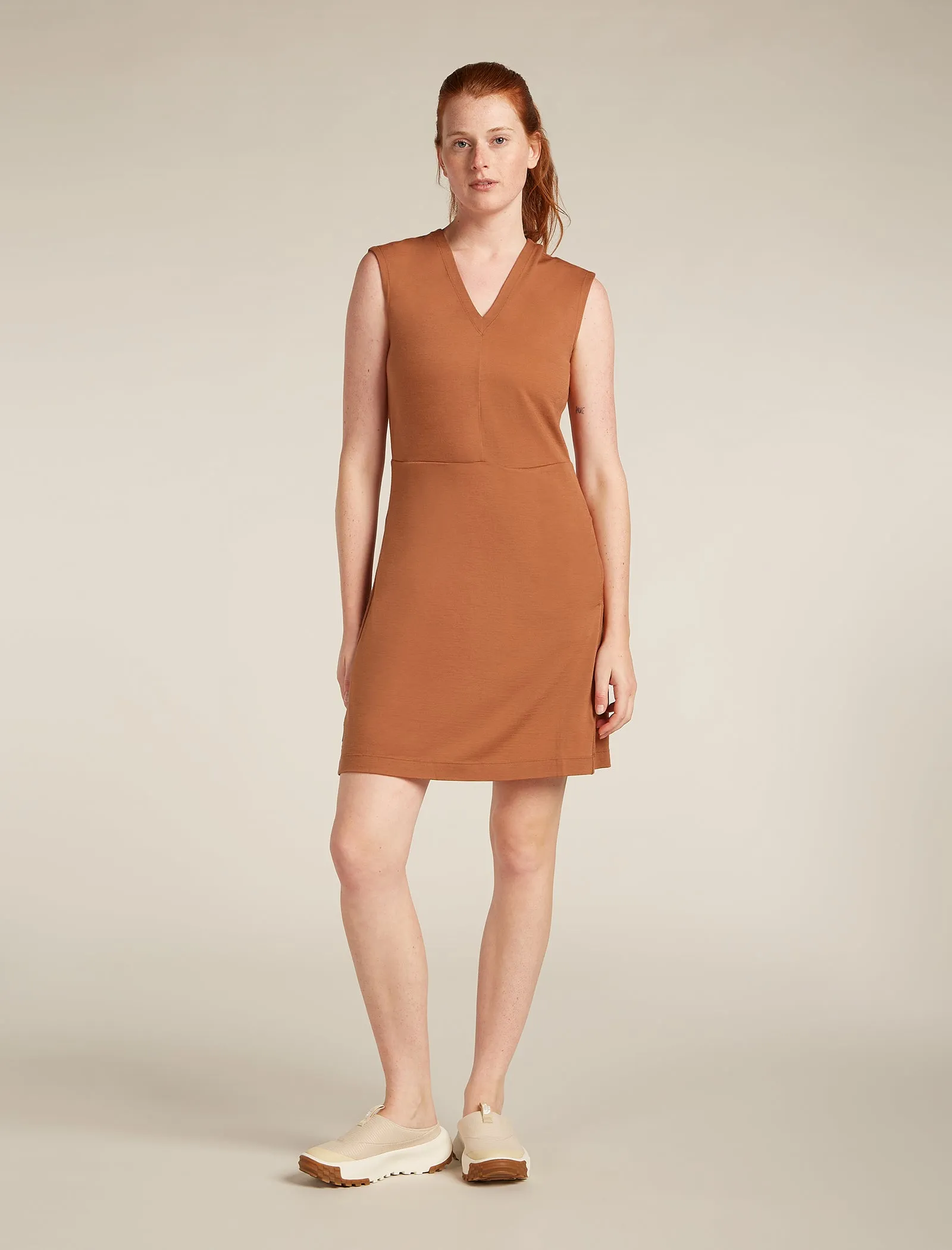 Women's Merino 200 Granary Sleeveless V Neck Dress sold by Icebreaker product image thumbnail 3