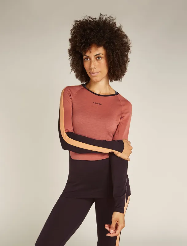 Women's Merino 200 Sonebula Long Sleeve Crewe Thermal Top made by Icebreaker