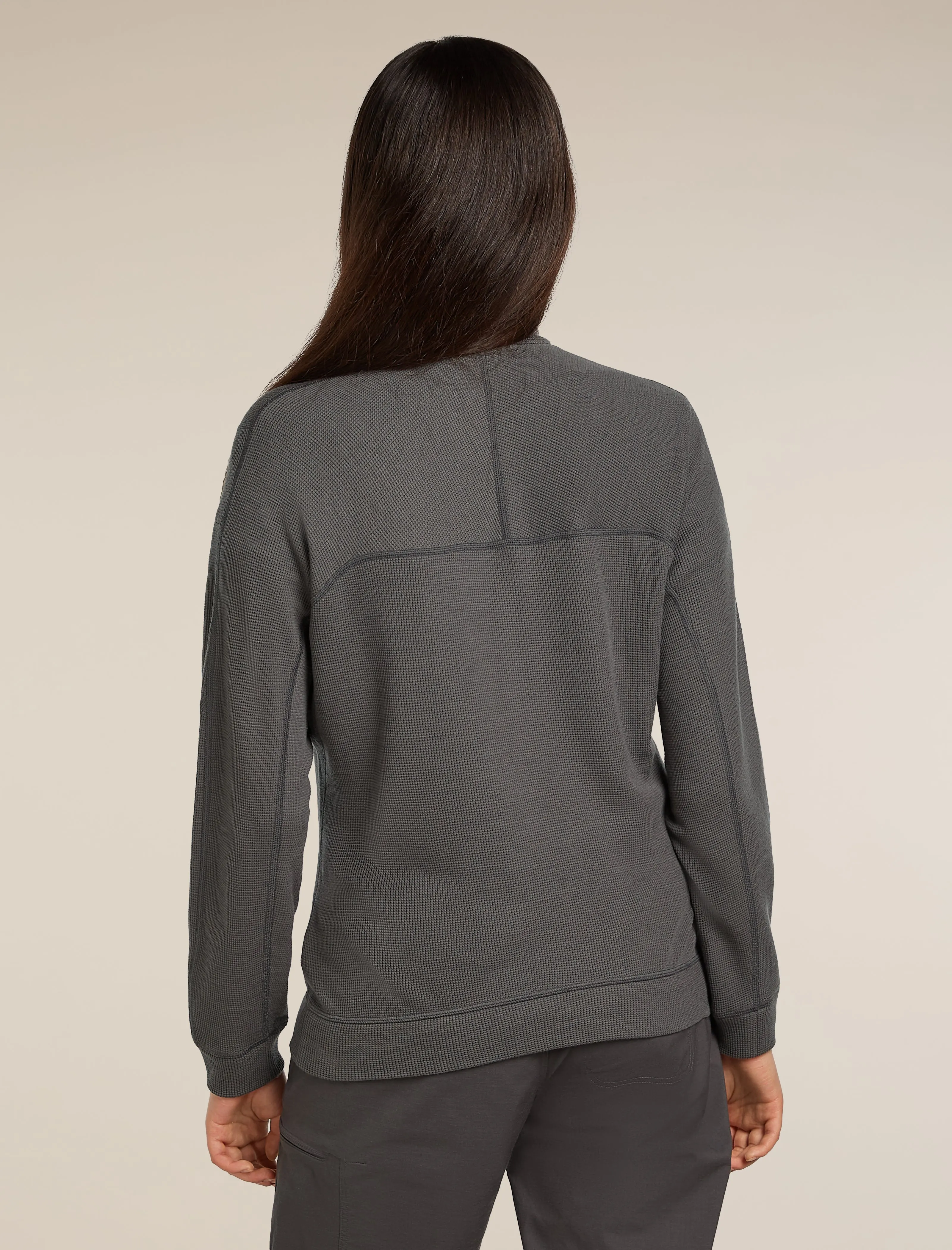 Women's Merino 260 Waffle Knit Wander Long Sleeve Half Zip Top sold by Icebreaker product image thumbnail 2