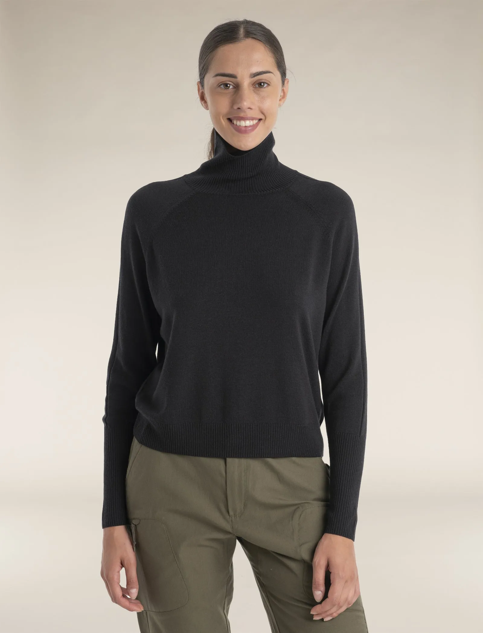 Women's MerinoFine™ Luxe Long Sleeve High Neck Sweater sold by Icebreaker