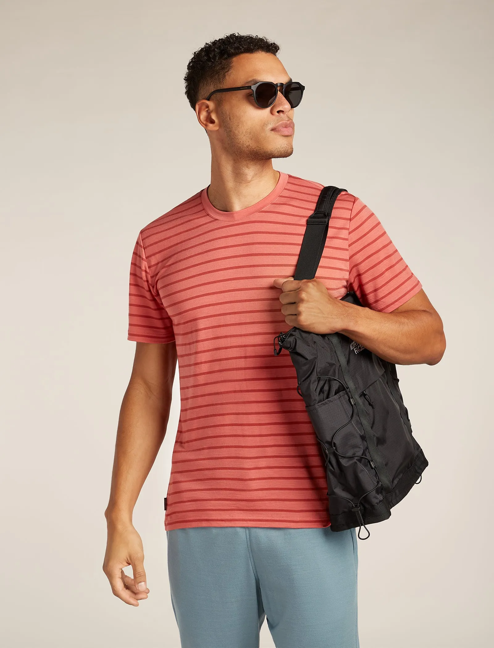 Men's Merino Blend Drayden Short Sleeve T-Shirt Stripe sold by Icebreaker product image thumbnail 4