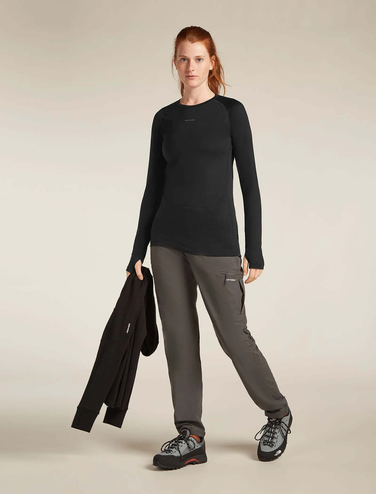 Women's Merino Blend 125 ZoneKnit™ Long Sleeve Crewe Thermal Top sold by Icebreaker product image thumbnail 4