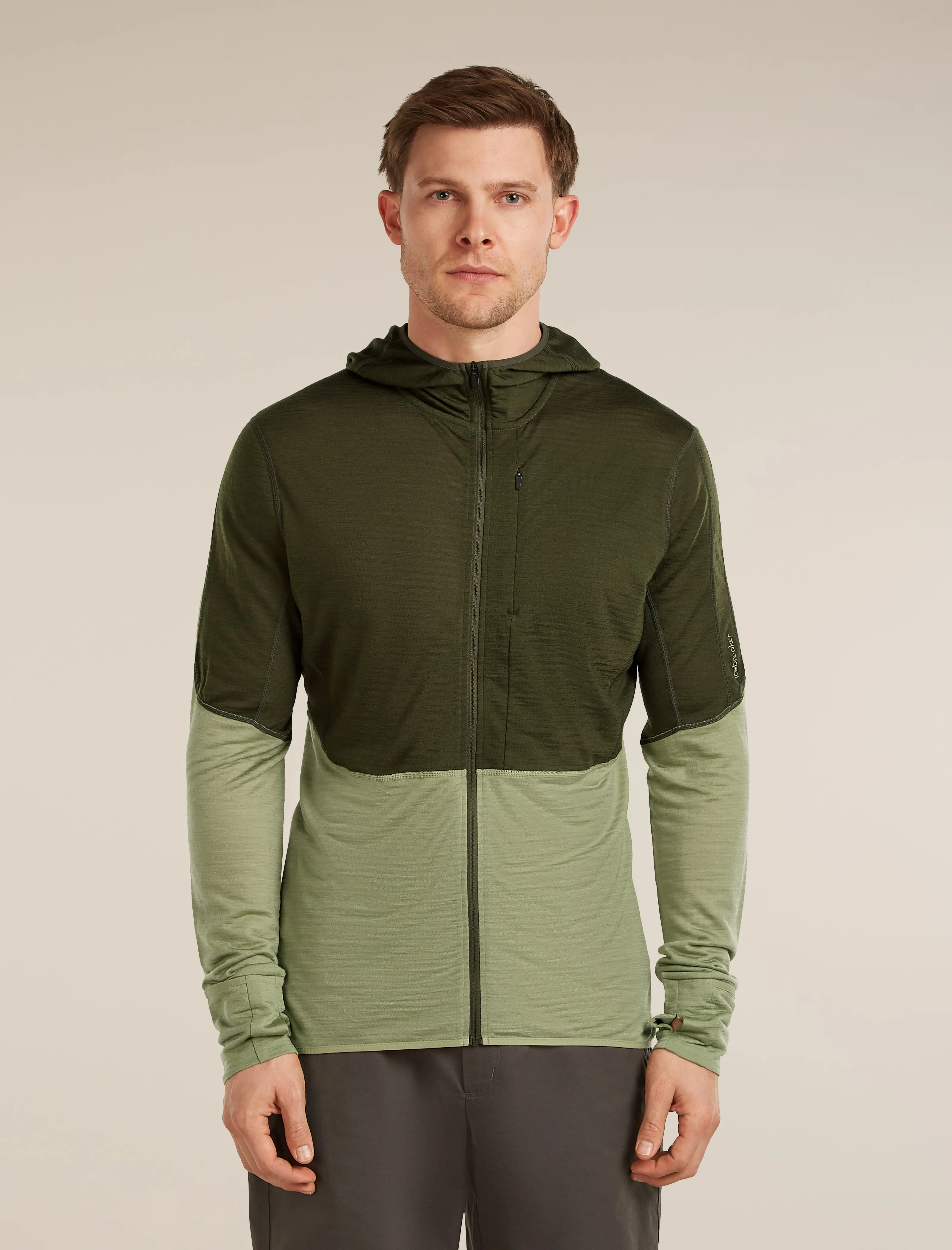 Men's Merino Blend 200 RealFleece™ Descender Long Sleeve Zip Hoodie sold by Icebreaker