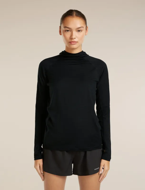 Women's 150 MerinoFine™ Ace Long Sleeve Hoodie UPF made by Icebreaker