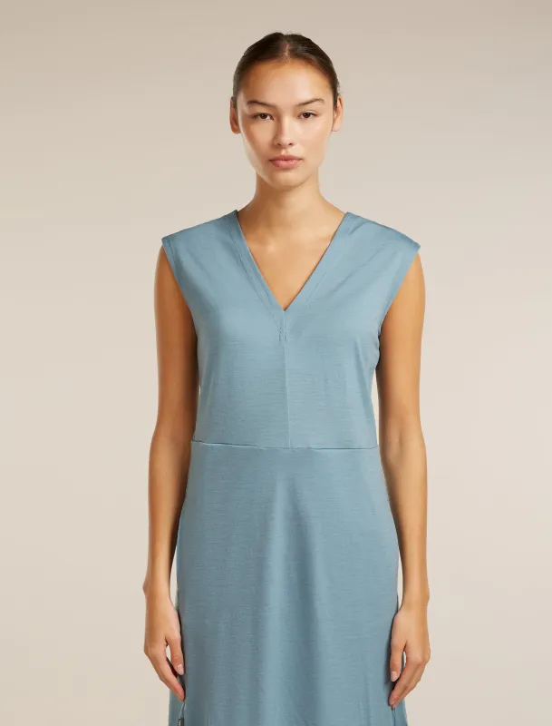 Women's Merino Granary Sleeveless V Neck Dress sold by Icebreaker