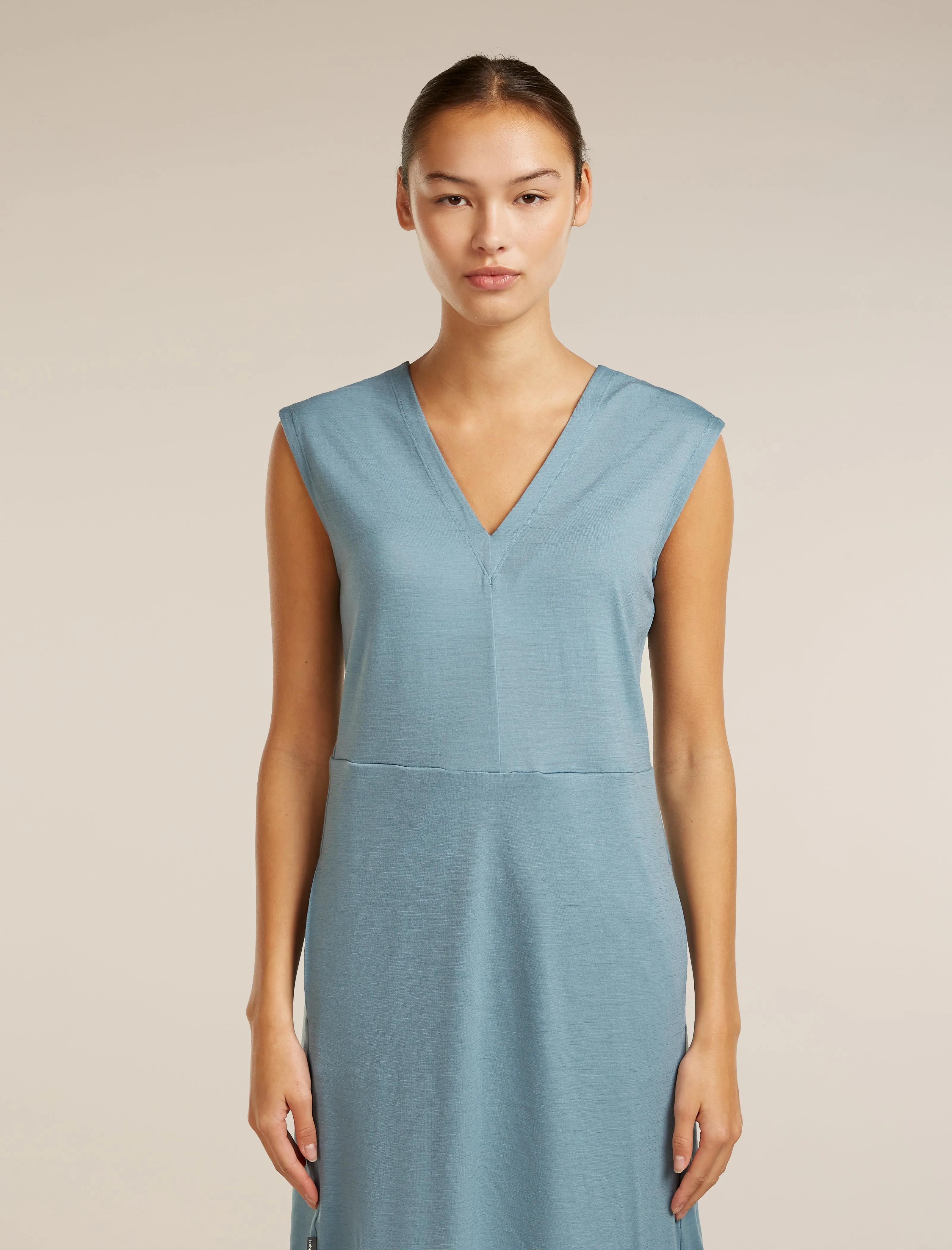 Women's Merino Granary Sleeveless V Neck Dress sold by Icebreaker