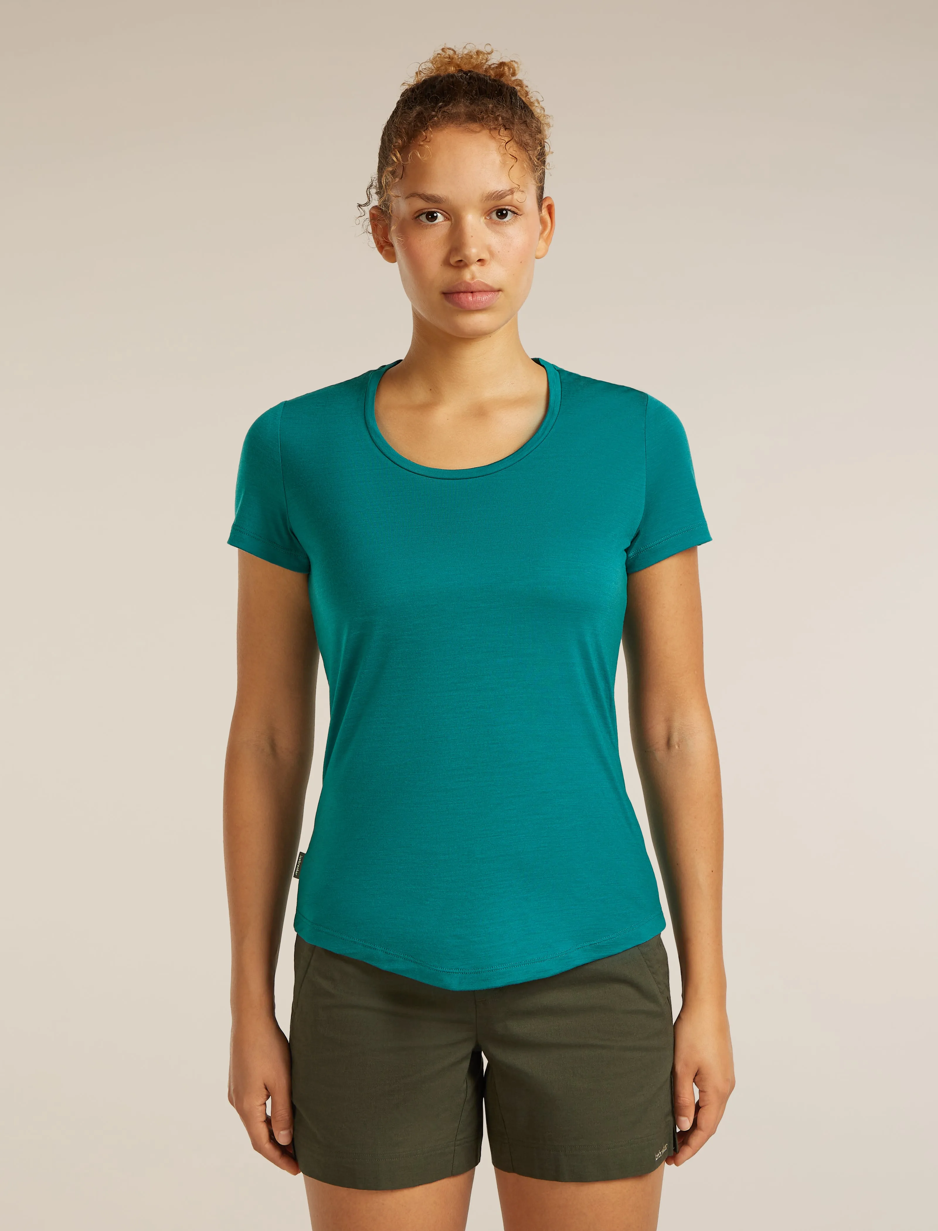 Women's Merino Blend 125 Cool-Lite™ Sphere Short Sleeve Scoop Tee sold by Icebreaker