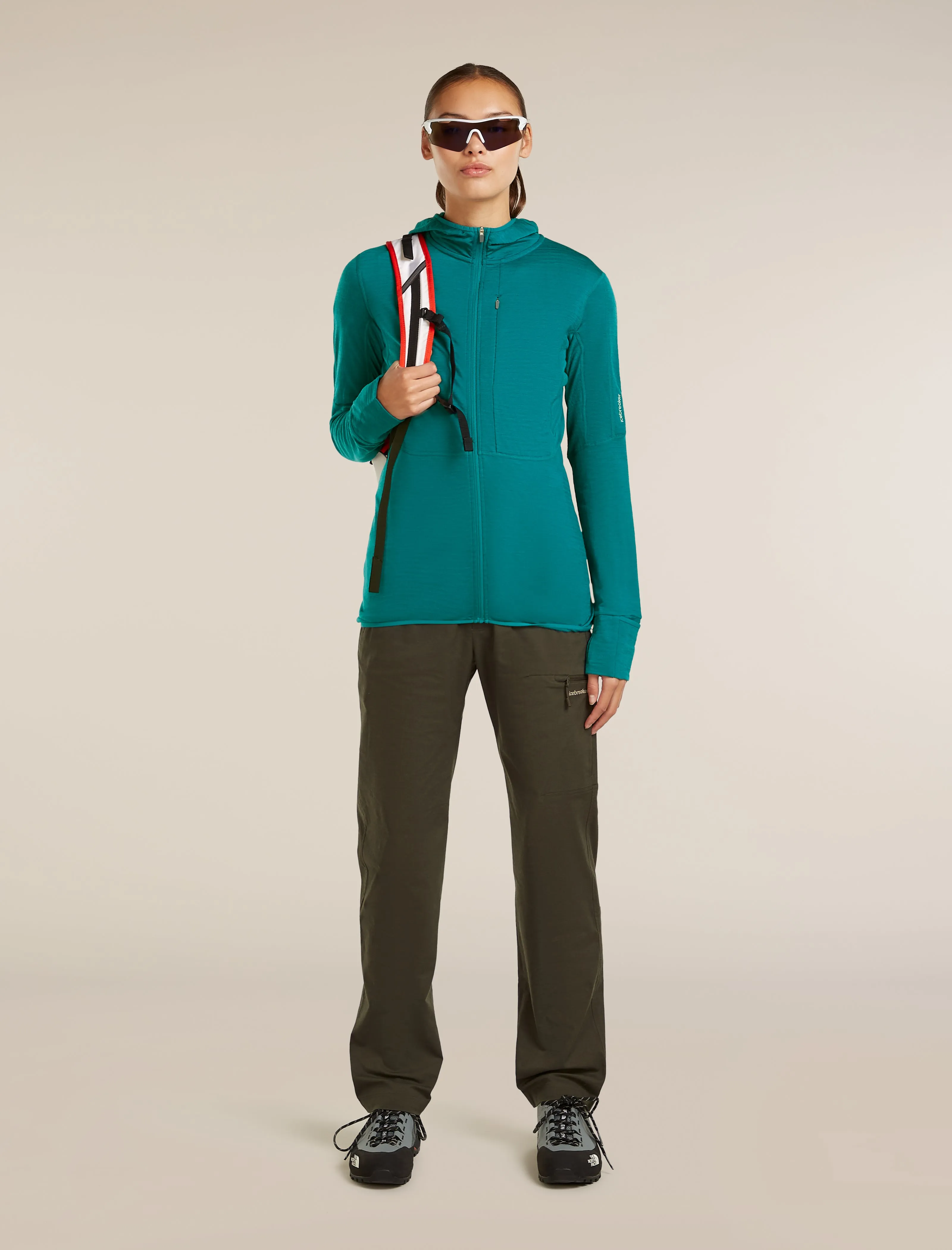 Women's Merino Blend 200 RealFleece™ Descender Long Sleeve Zip Hoodie sold by Icebreaker product image thumbnail 4