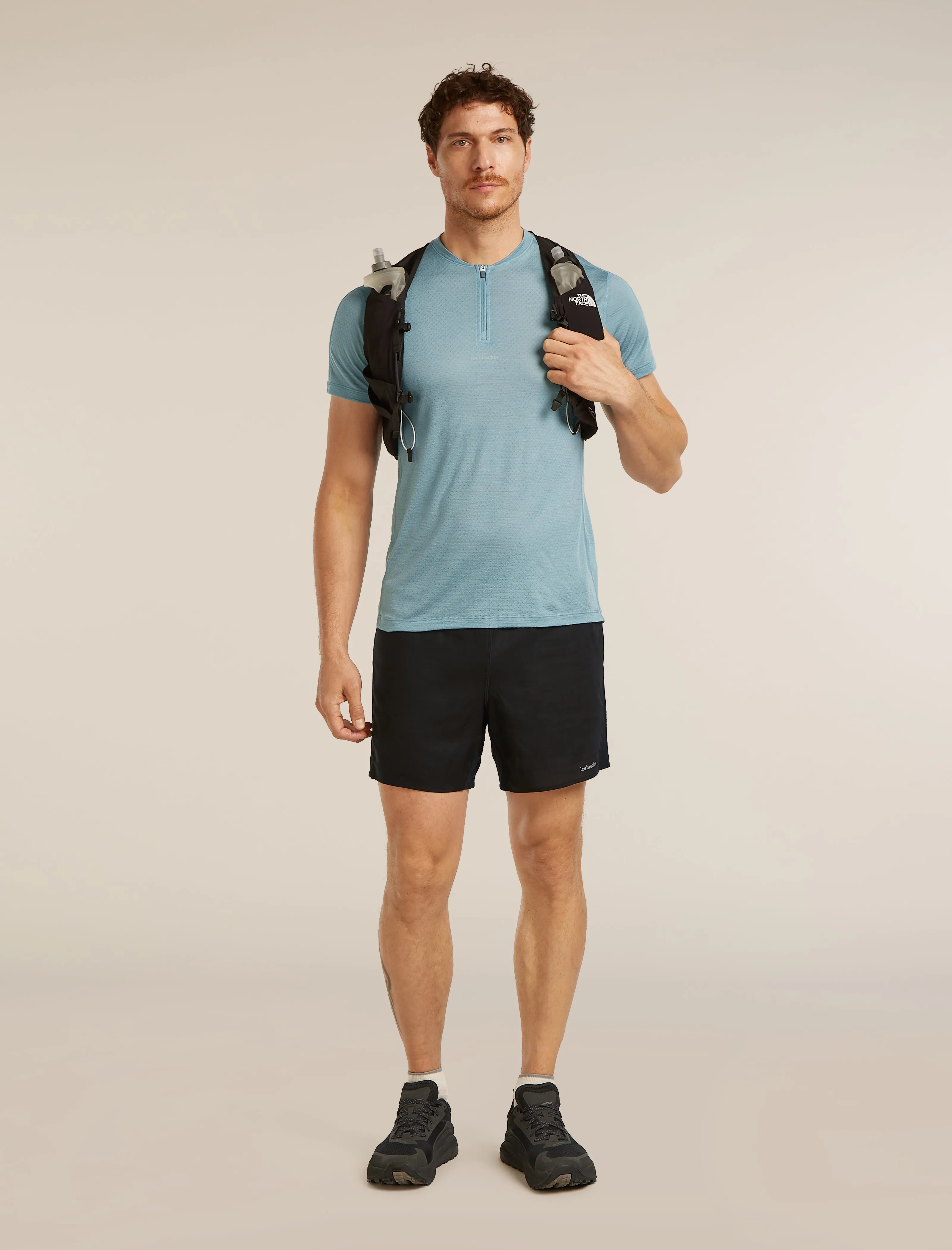 Men's Merino Blend 125 Cool-Lite™ Speed Short Sleeve Quarter Zip sold by Icebreaker product image thumbnail 4