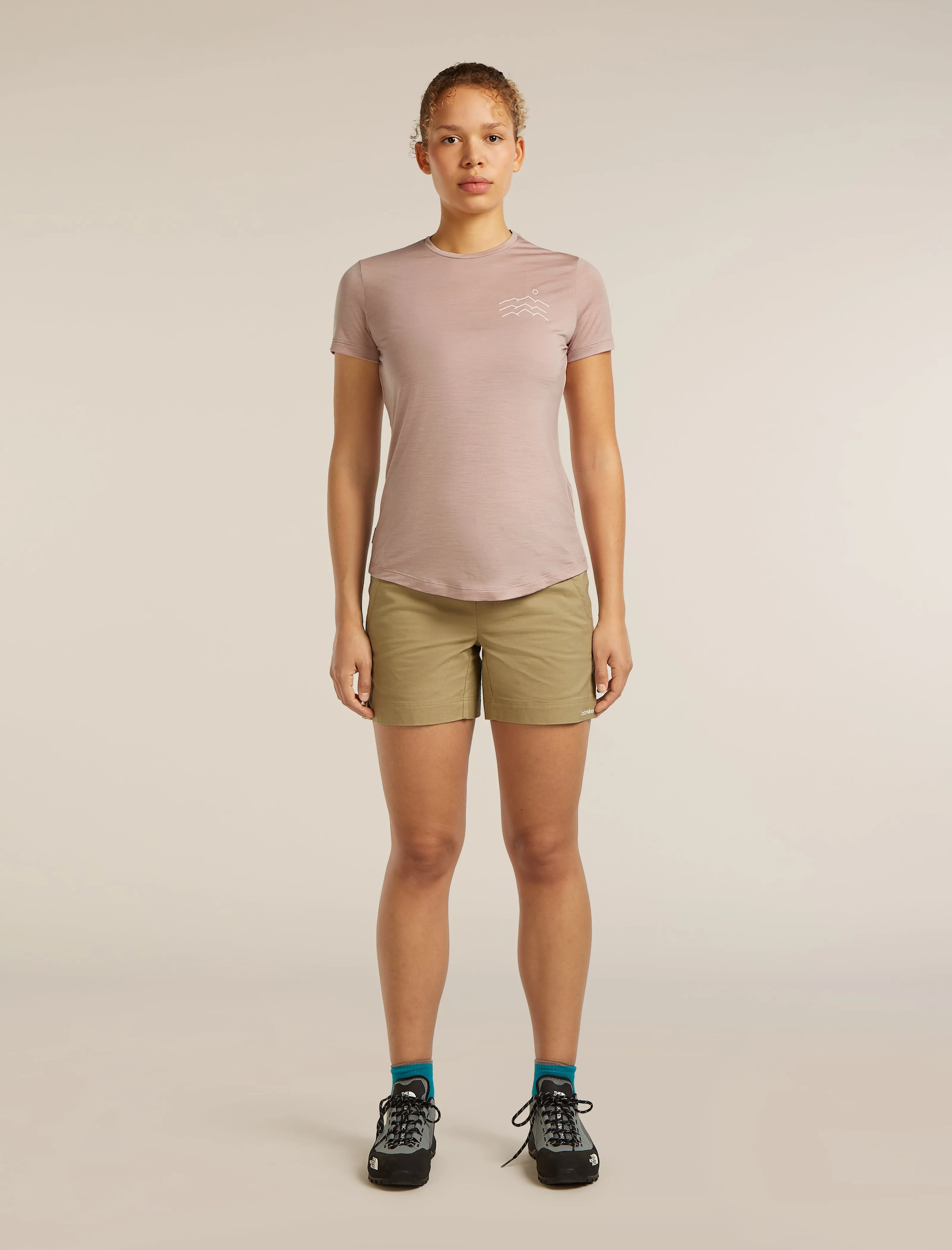 Women's Merino Blend 125 Cool-Lite™ Sphere Short Sleeve T-Shirt Across the Peaks sold by Icebreaker product image thumbnail 3