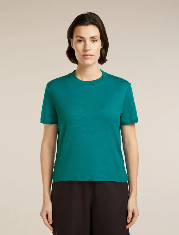 Women's Merino 150 Tech Lite Short Sleeve Crop Tee made by Icebreaker