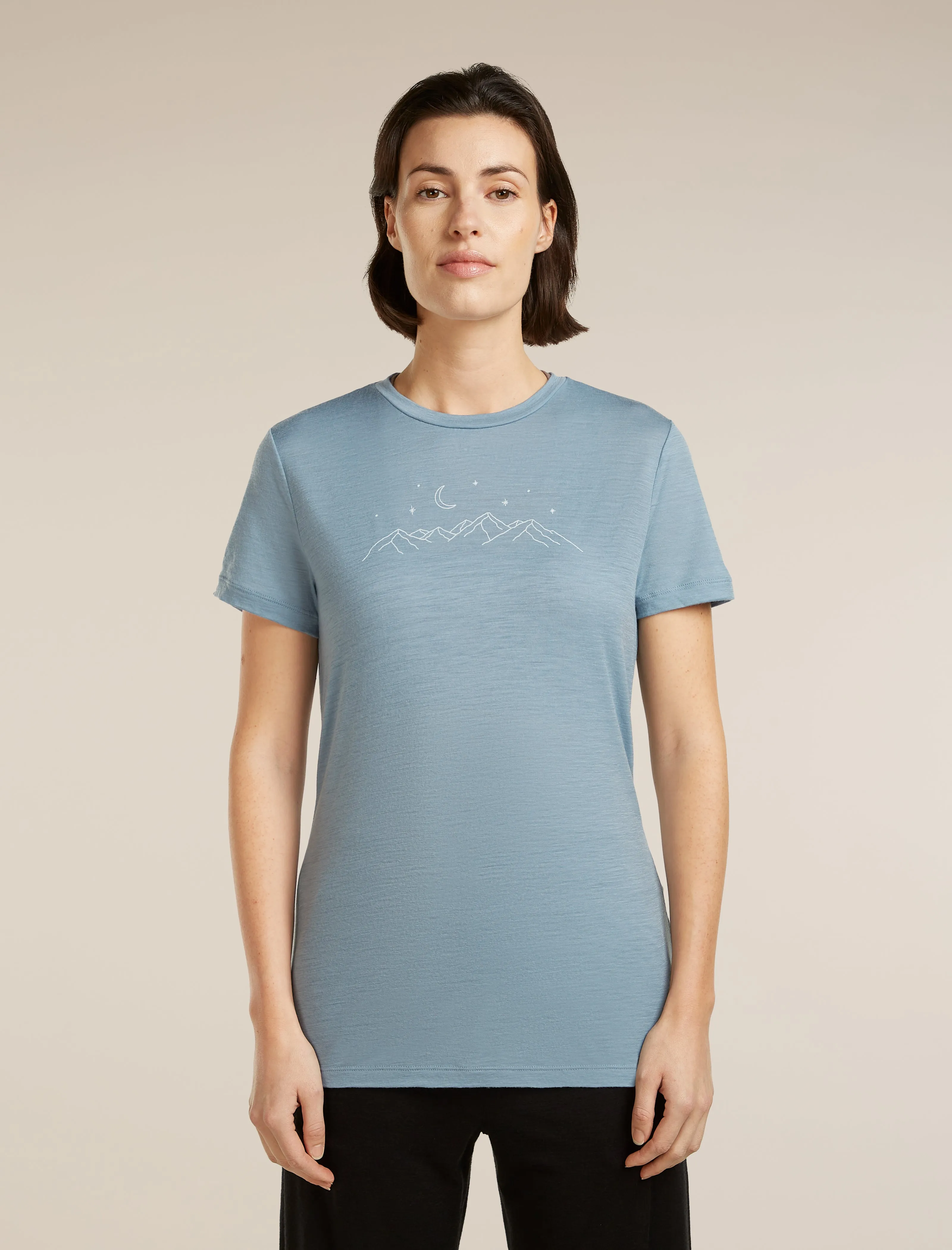 Women's Merino 150 Tech Lite Short Sleeve Tee Sparkling Stars sold by Icebreaker