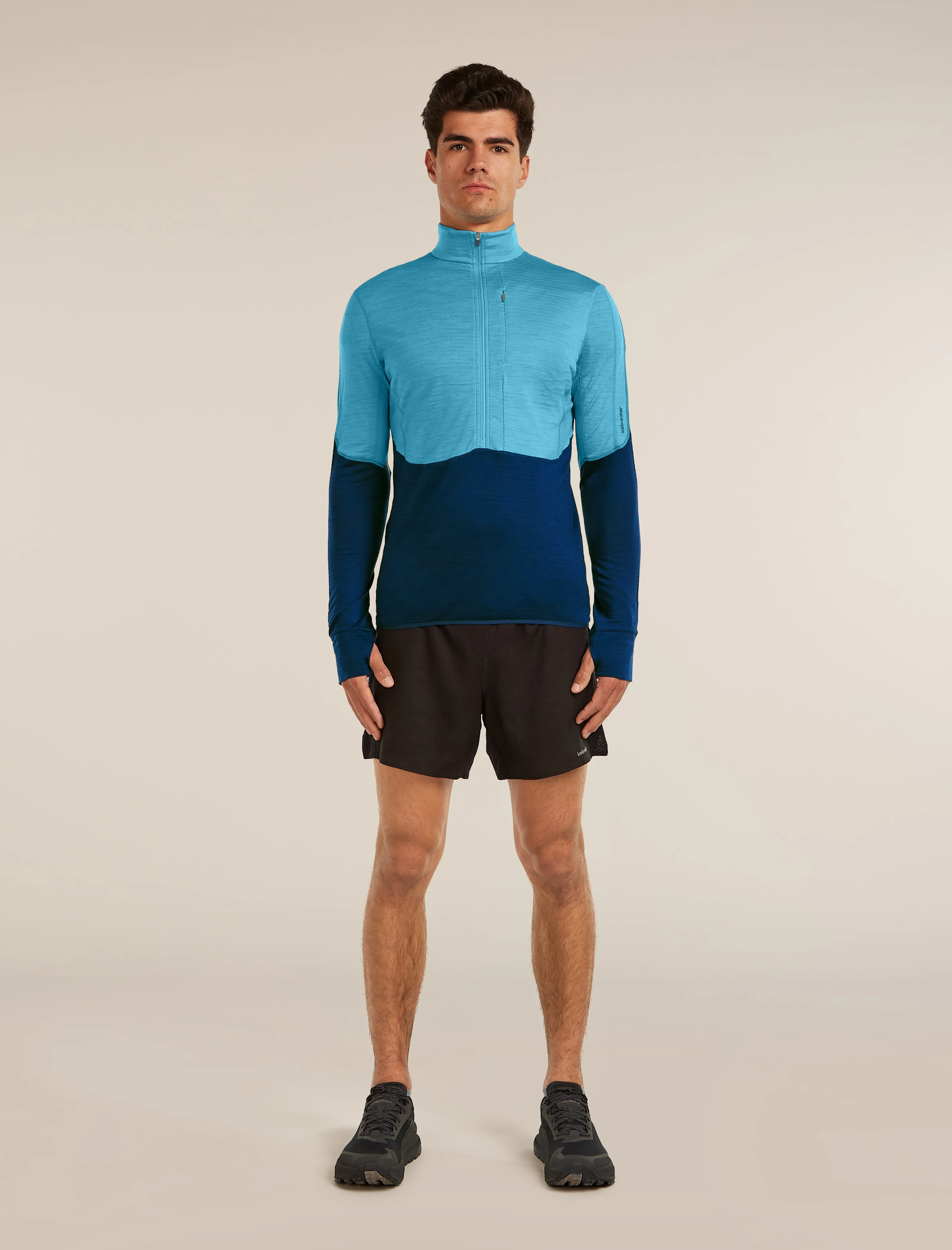 Men's Merino Blend 200 RealFleece™ Descender Long Sleeve Half Zip sold by Icebreaker product image thumbnail 3