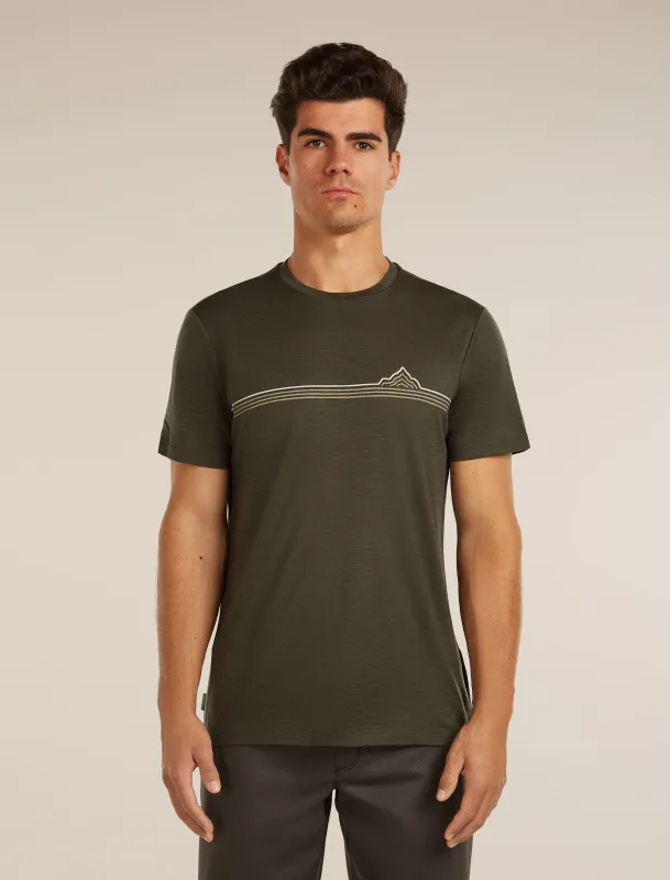 Men's Merino 150 Tech Lite Short Sleeve Tee Range Stripes sold by Icebreaker