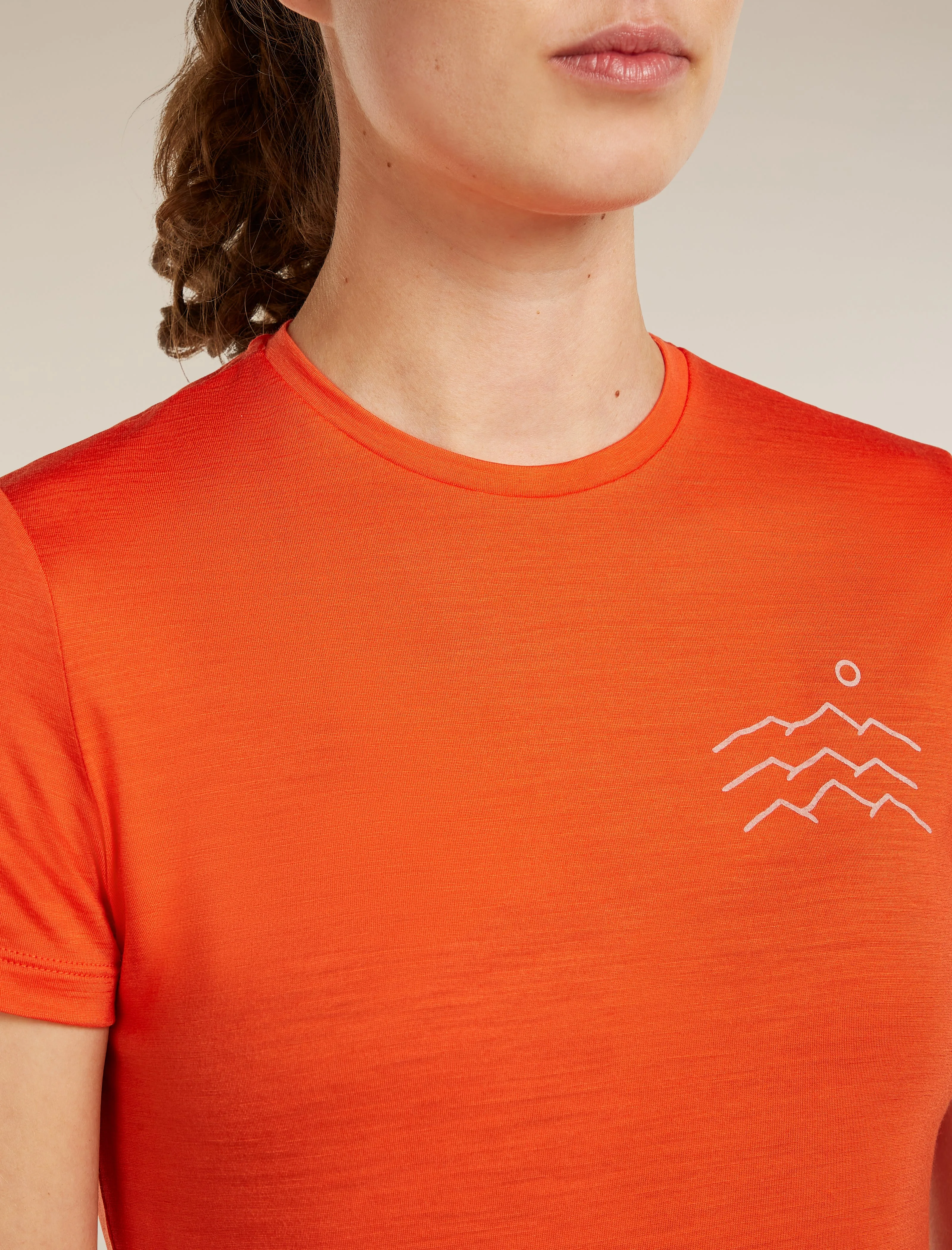 Women's Merino Blend 125 Cool-Lite™ Sphere Short Sleeve Tee Across The Peaks sold by Icebreaker product image thumbnail 5