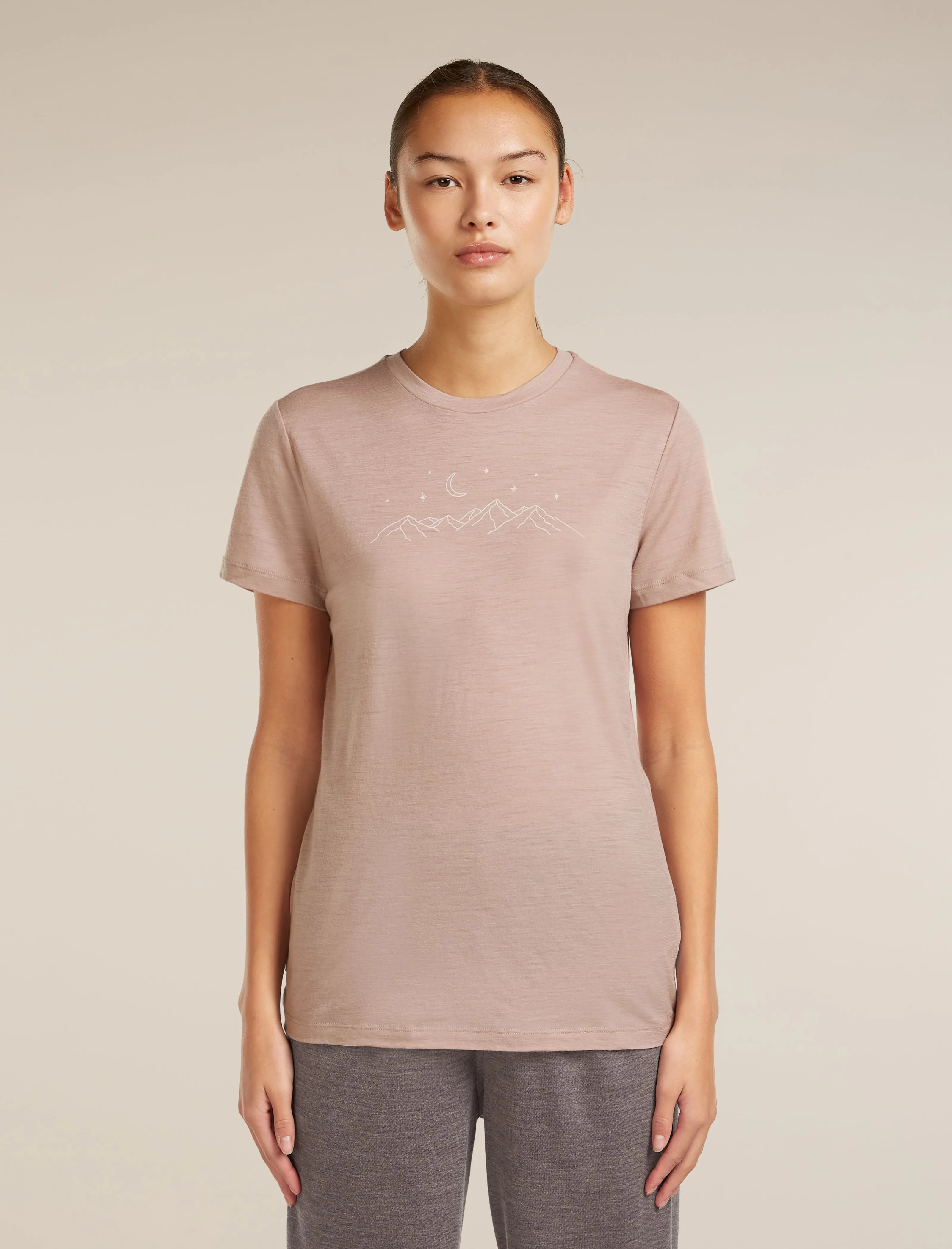 Women's Merino 150 Tech Lite Short Sleeve Tee Sparkling Stars sold by Icebreaker