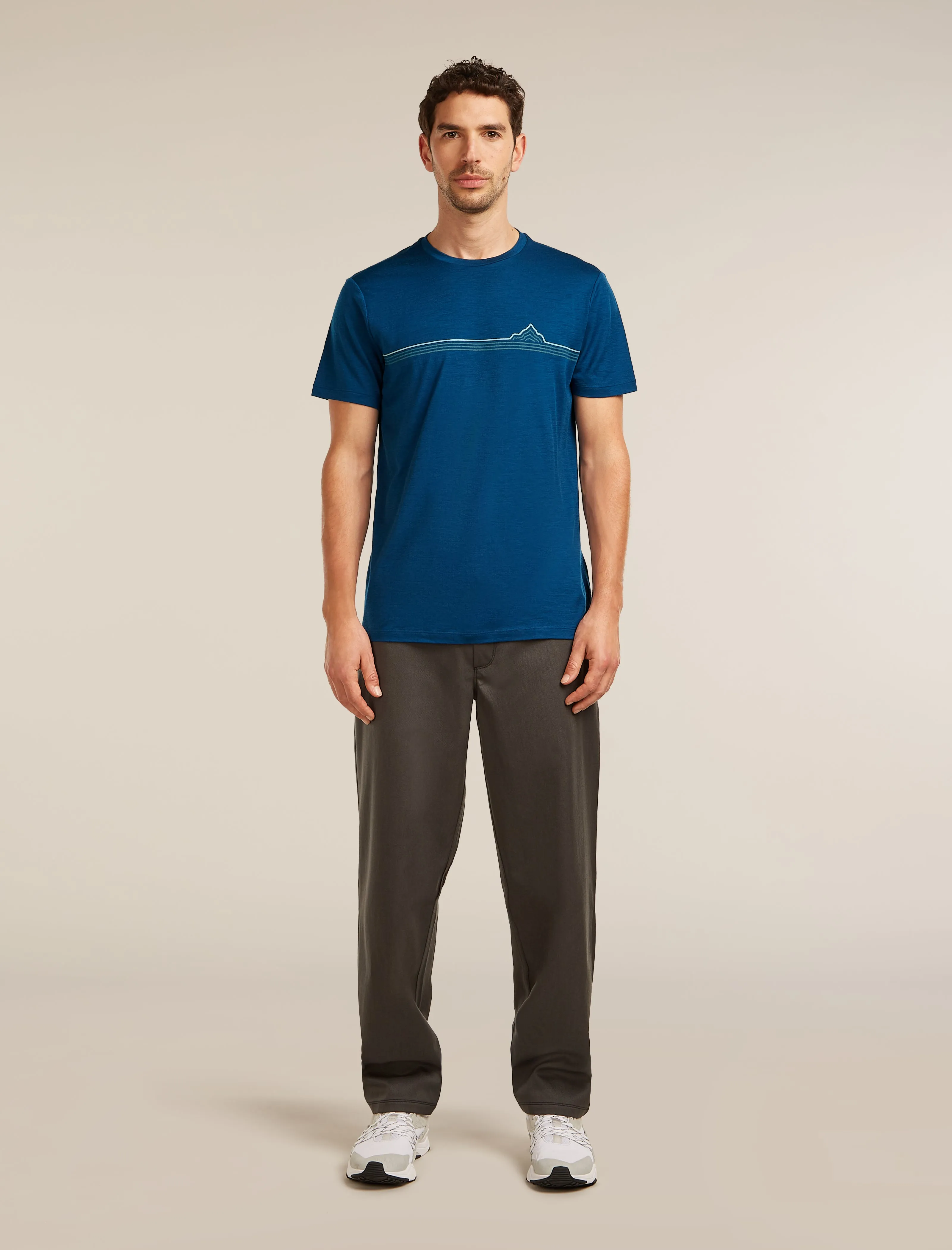 Men's Merino 150 Tech Lite Short Sleeve Tee Range Stripes sold by Icebreaker product image thumbnail 3