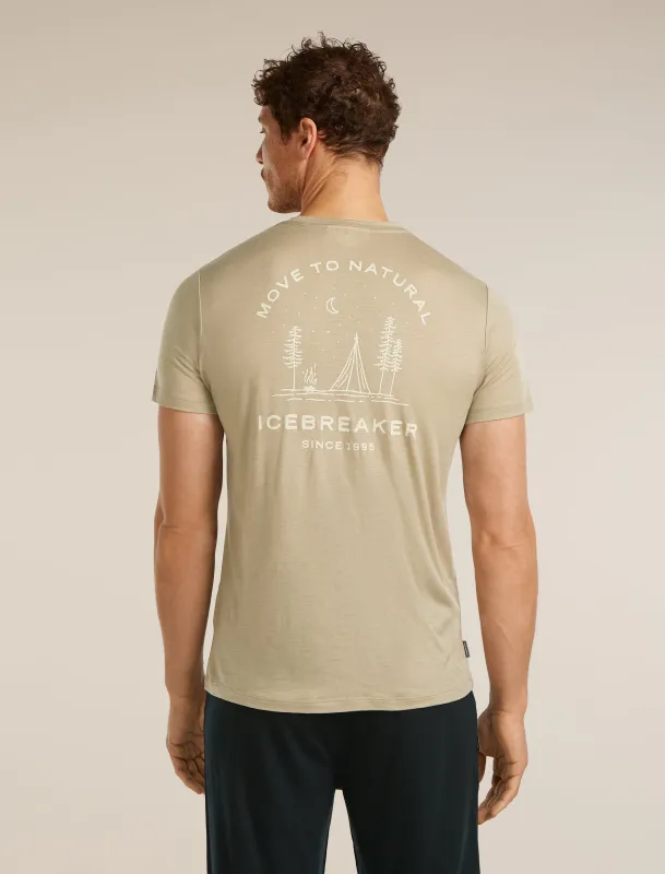 Men's Merino 150 Tech Lite Short Sleeve Tee Peaceful Pass made by Icebreaker