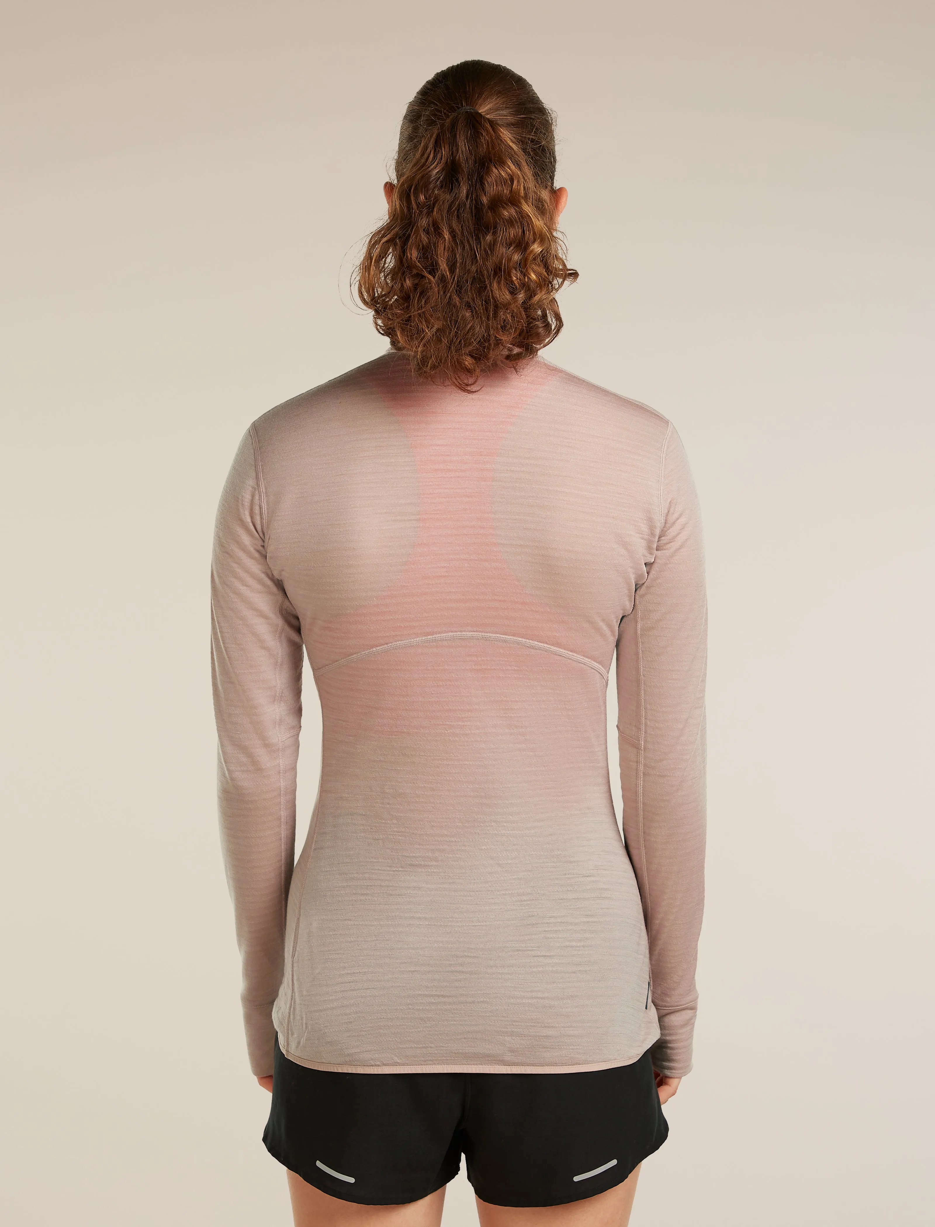 Women's Merino Blend 200 RealFleece™ Descender Long Sleeve Half Zip sold by Icebreaker product image thumbnail 2
