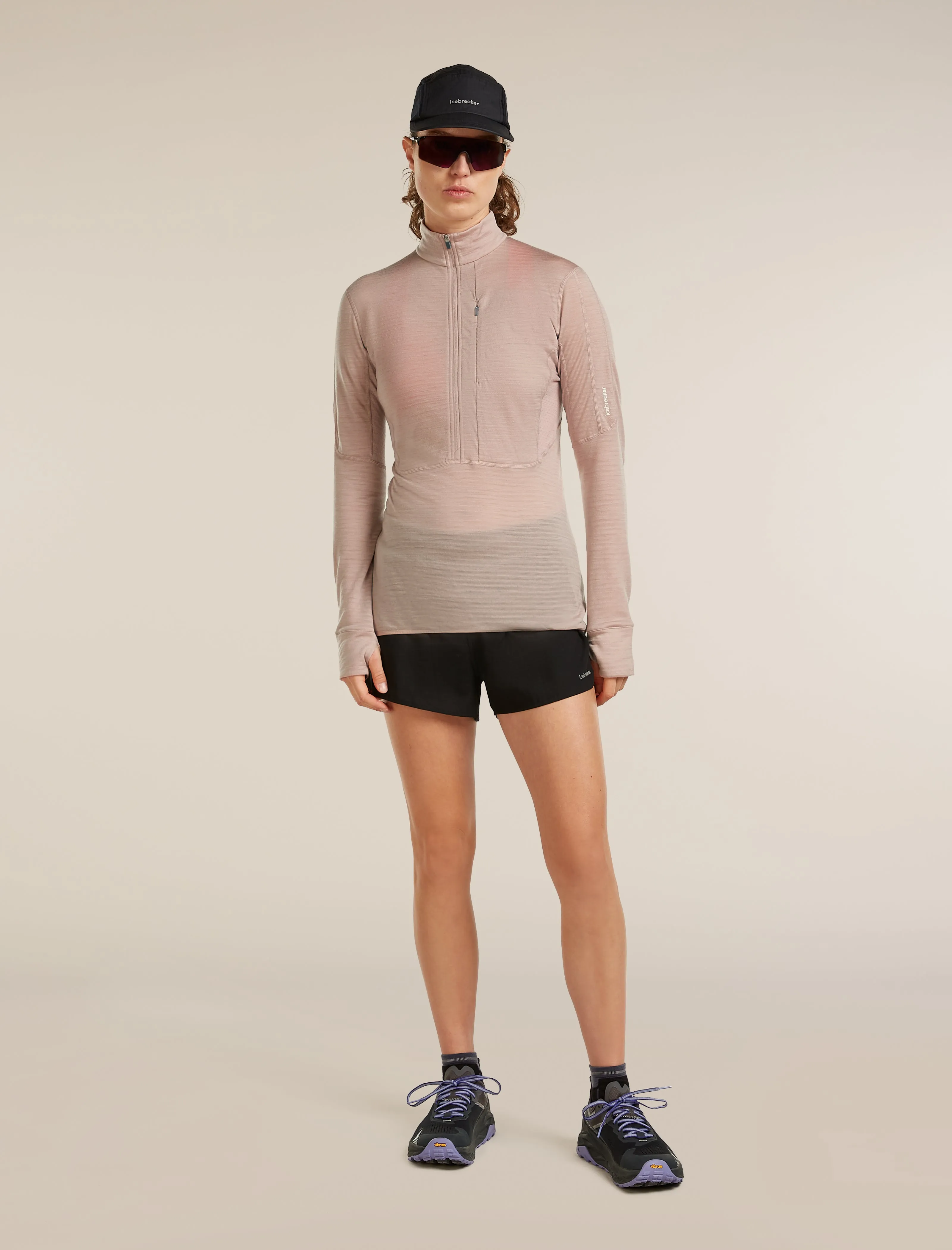 Women's Merino Blend 200 RealFleece™ Descender Long Sleeve Half Zip sold by Icebreaker product image thumbnail 4