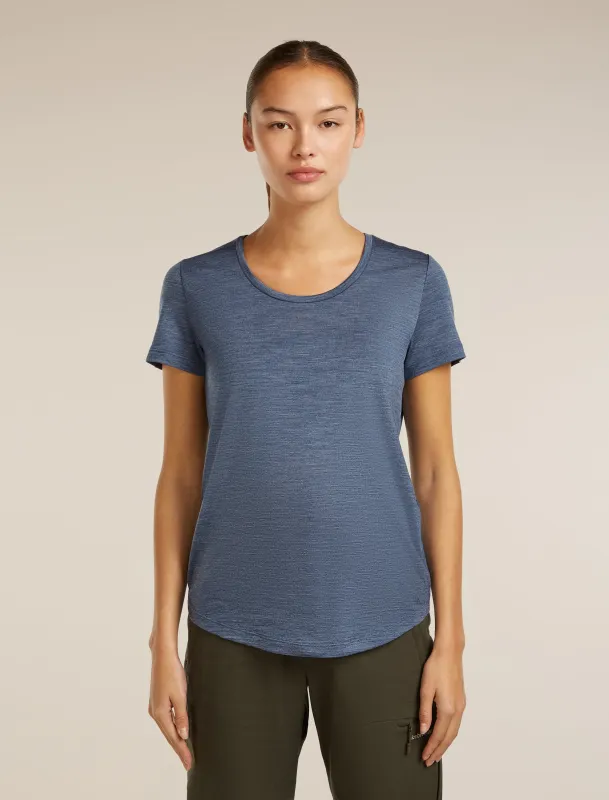 Women's Merino Blend 125 Cool-Lite™ Sphere Short Sleeve Scoop Tee made by Icebreaker