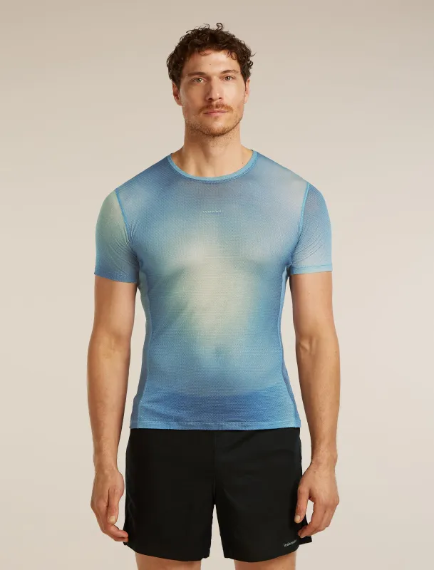 Men's Merino Blend 75 Cool-Lite™ Featherlight™ Short Sleeve Crewe AOP made by Icebreaker
