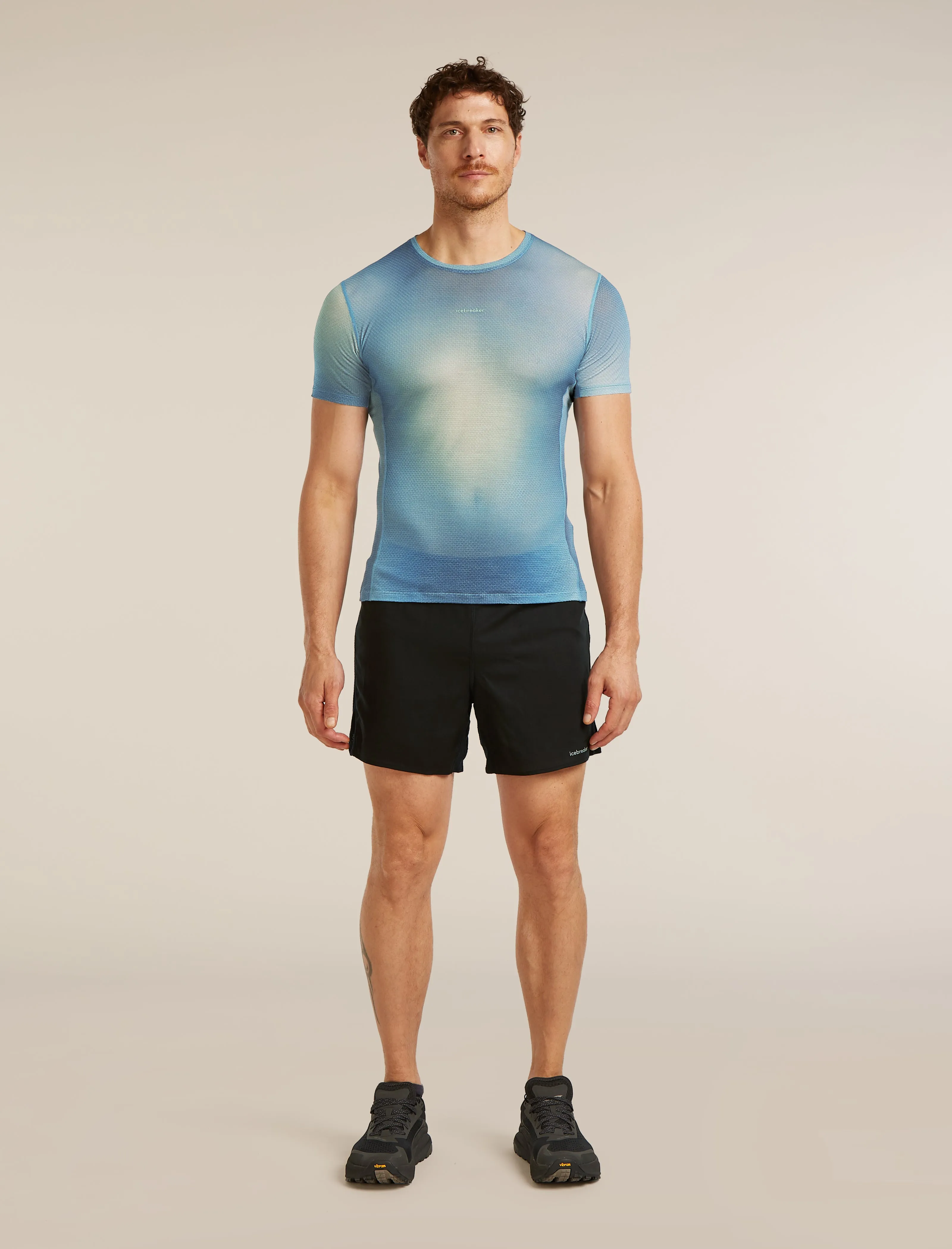 Men's Merino Blend 75 Cool-Lite™ Featherlight™ Short Sleeve Crewe AOP sold by Icebreaker product image thumbnail 3