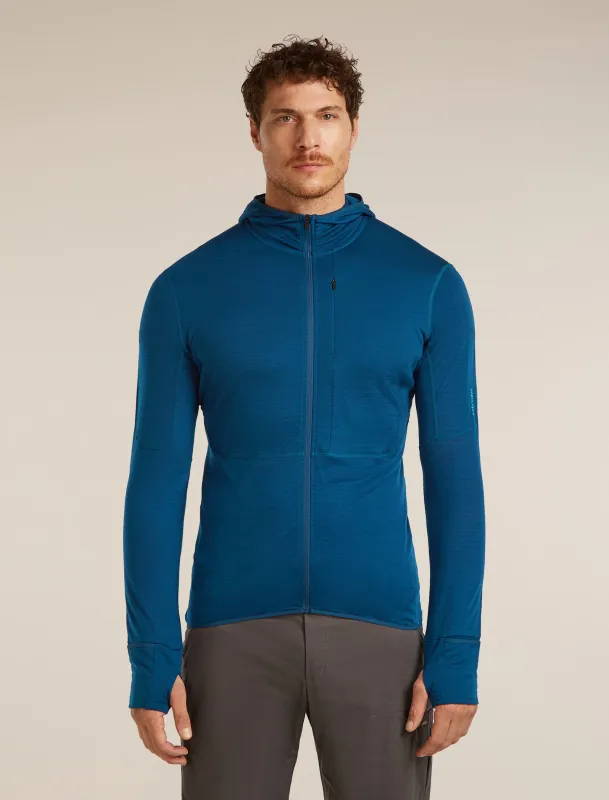 Men's Merino Blend 200 RealFleece™ Descender Long Sleeve Zip Hoodie made by Icebreaker