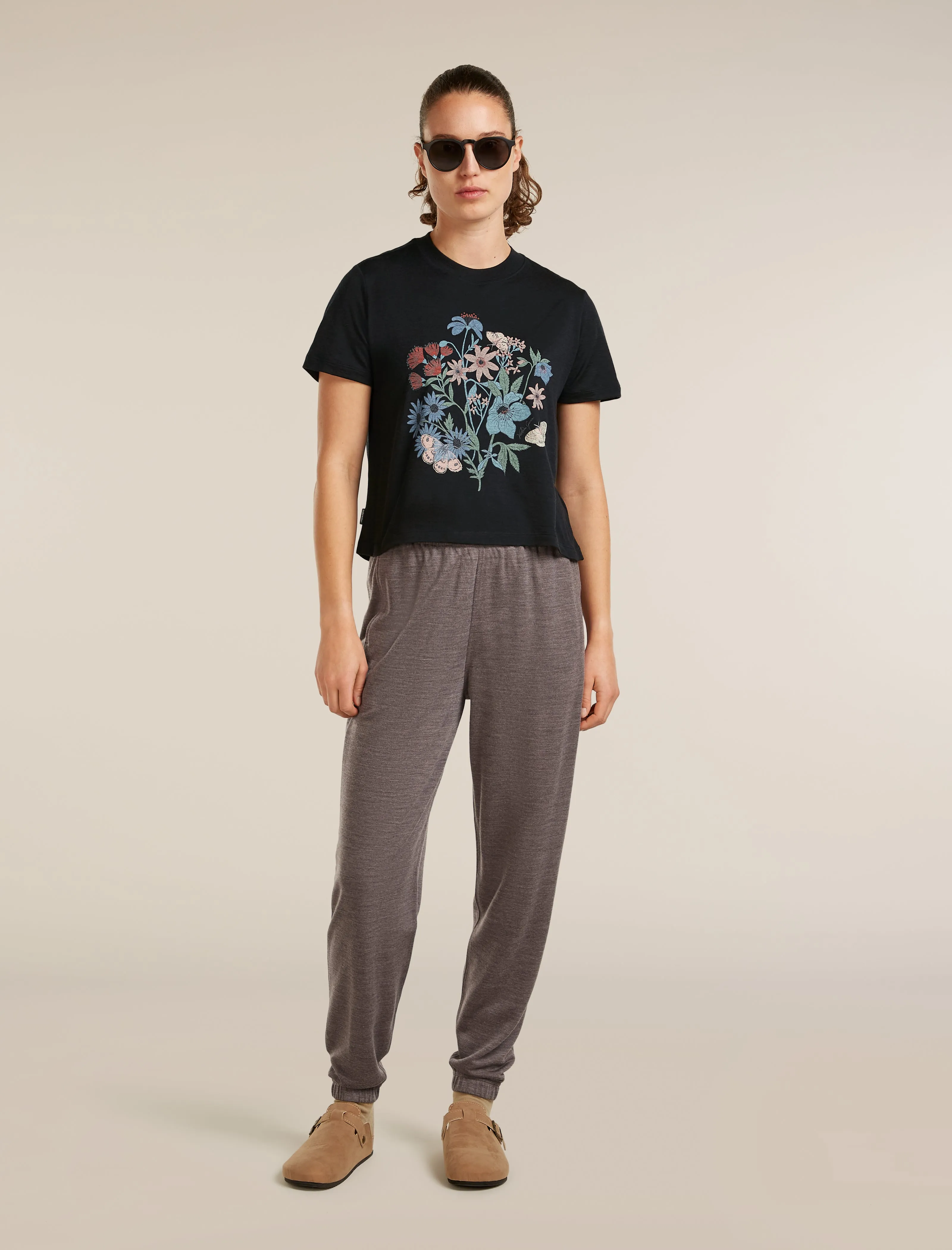 Women's Merino 150 Tech Lite Short Sleeve Crop Tee NZ Flora sold by Icebreaker product image thumbnail 4