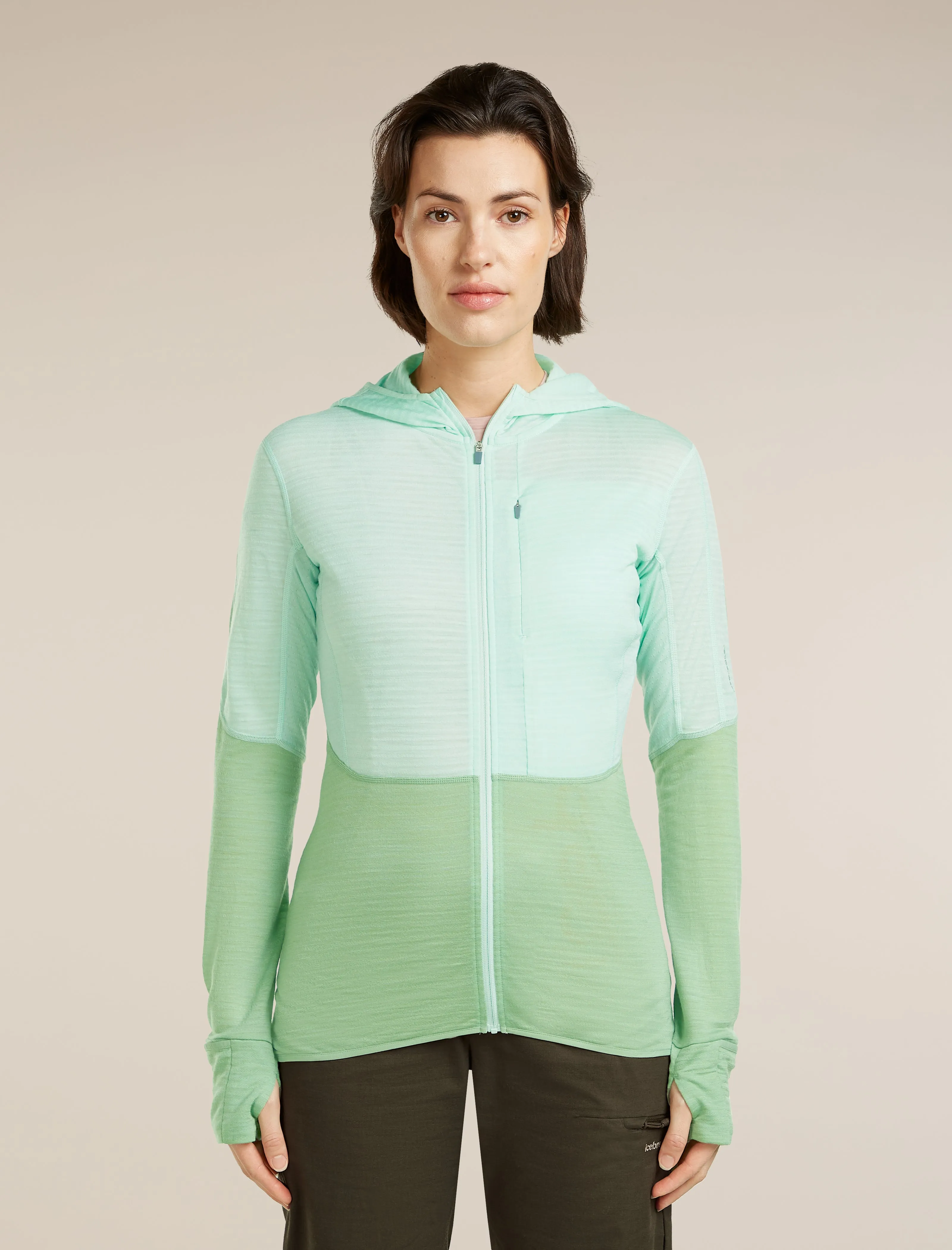 Women's Merino Blend 200 RealFleece™ Descender Long Sleeve Zip Hoodie sold by Icebreaker