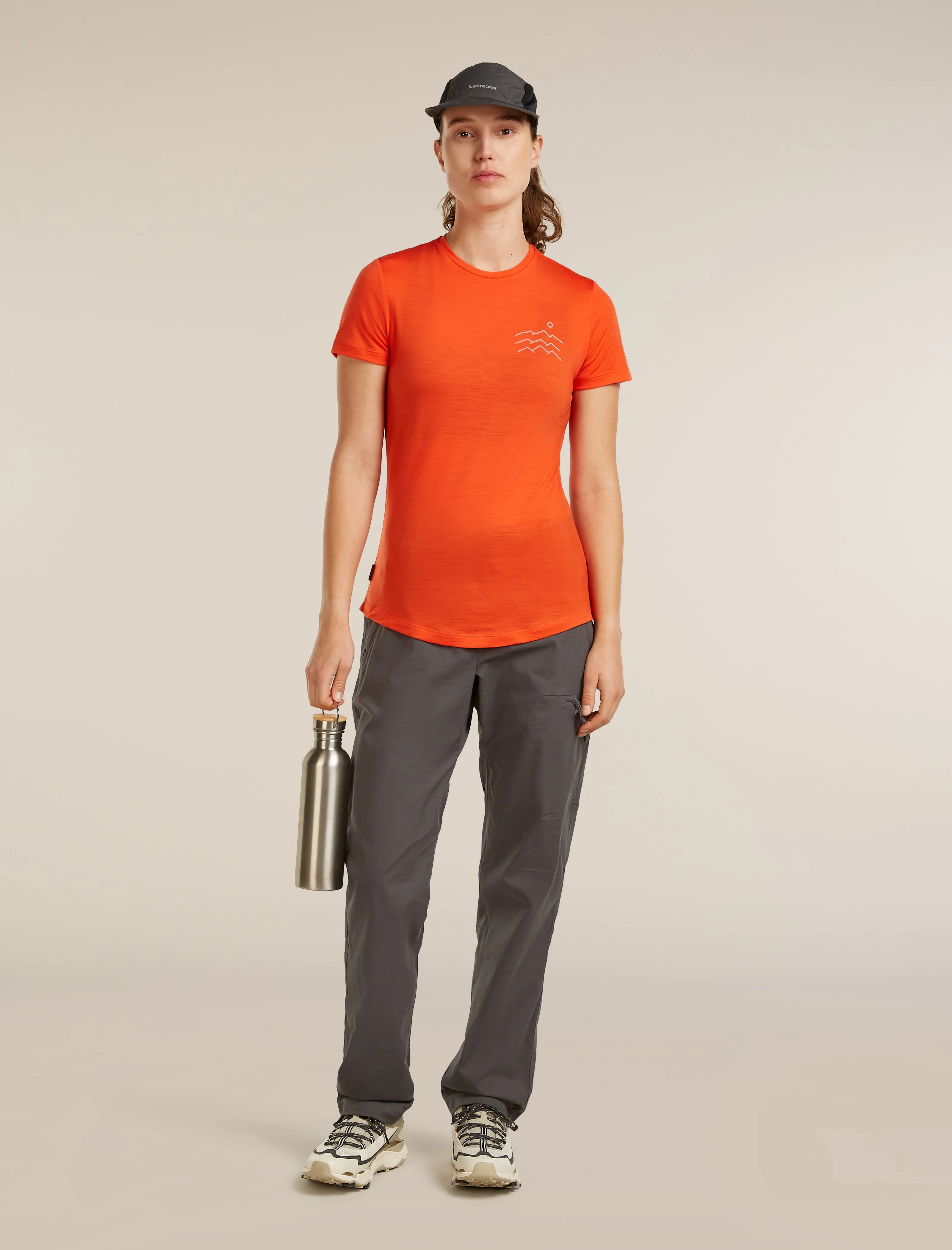Women's Merino Blend 125 Cool-Lite™ Sphere Short Sleeve Tee Across The Peaks sold by Icebreaker product image thumbnail 4