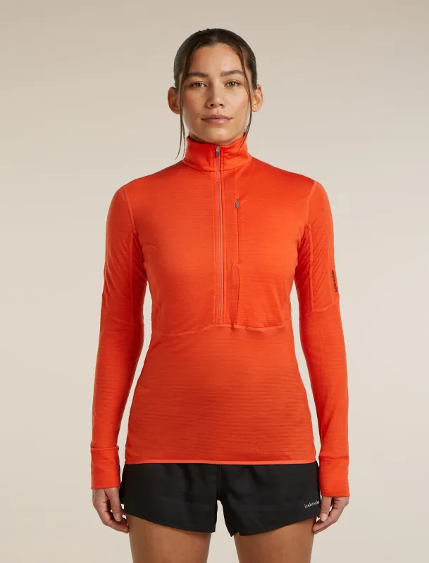 Women's Merino Blend 200 RealFleece™ Descender Long Sleeve Half Zip sold by Icebreaker