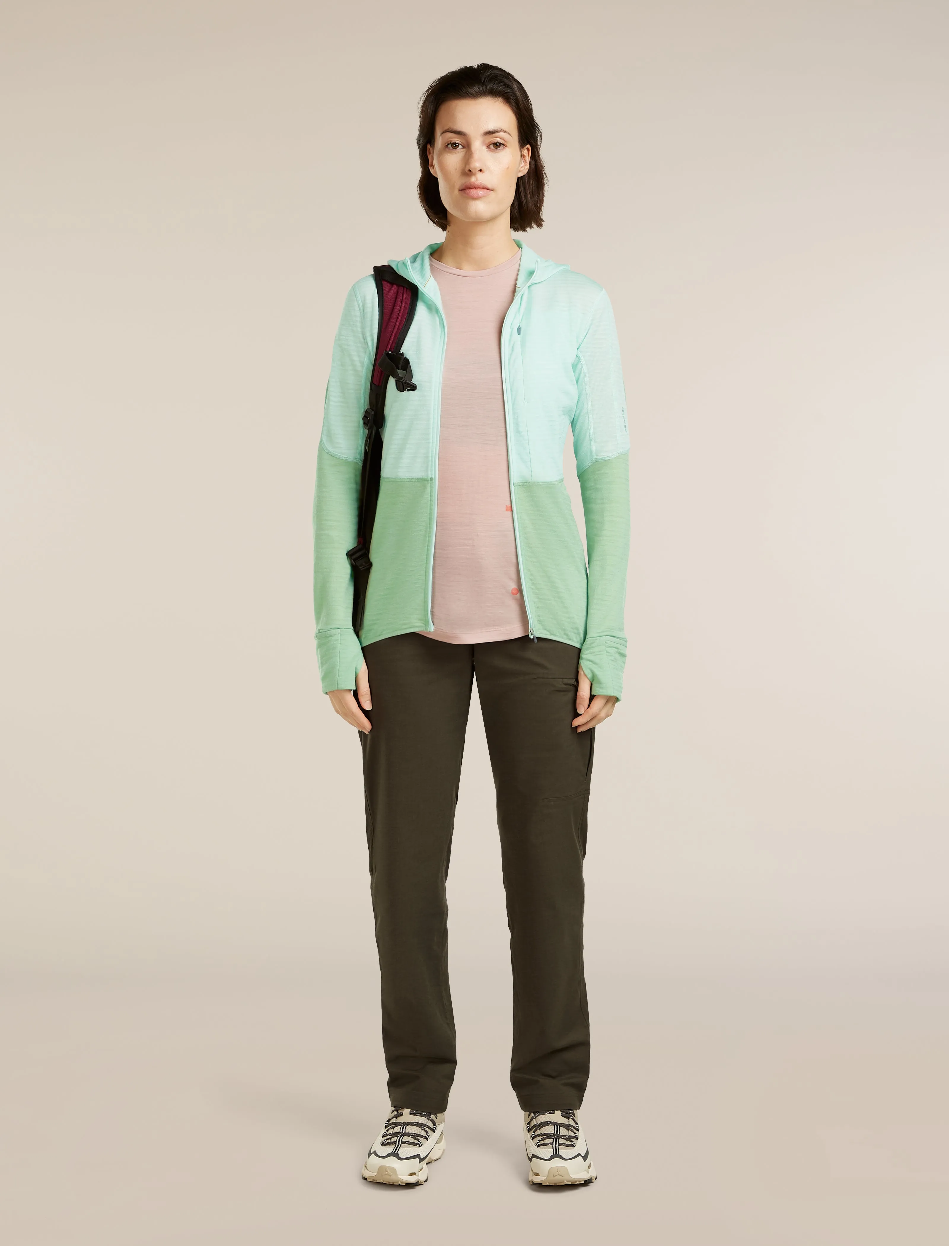 Women's Merino Blend 200 RealFleece™ Descender Long Sleeve Zip Hoodie sold by Icebreaker product image thumbnail 4