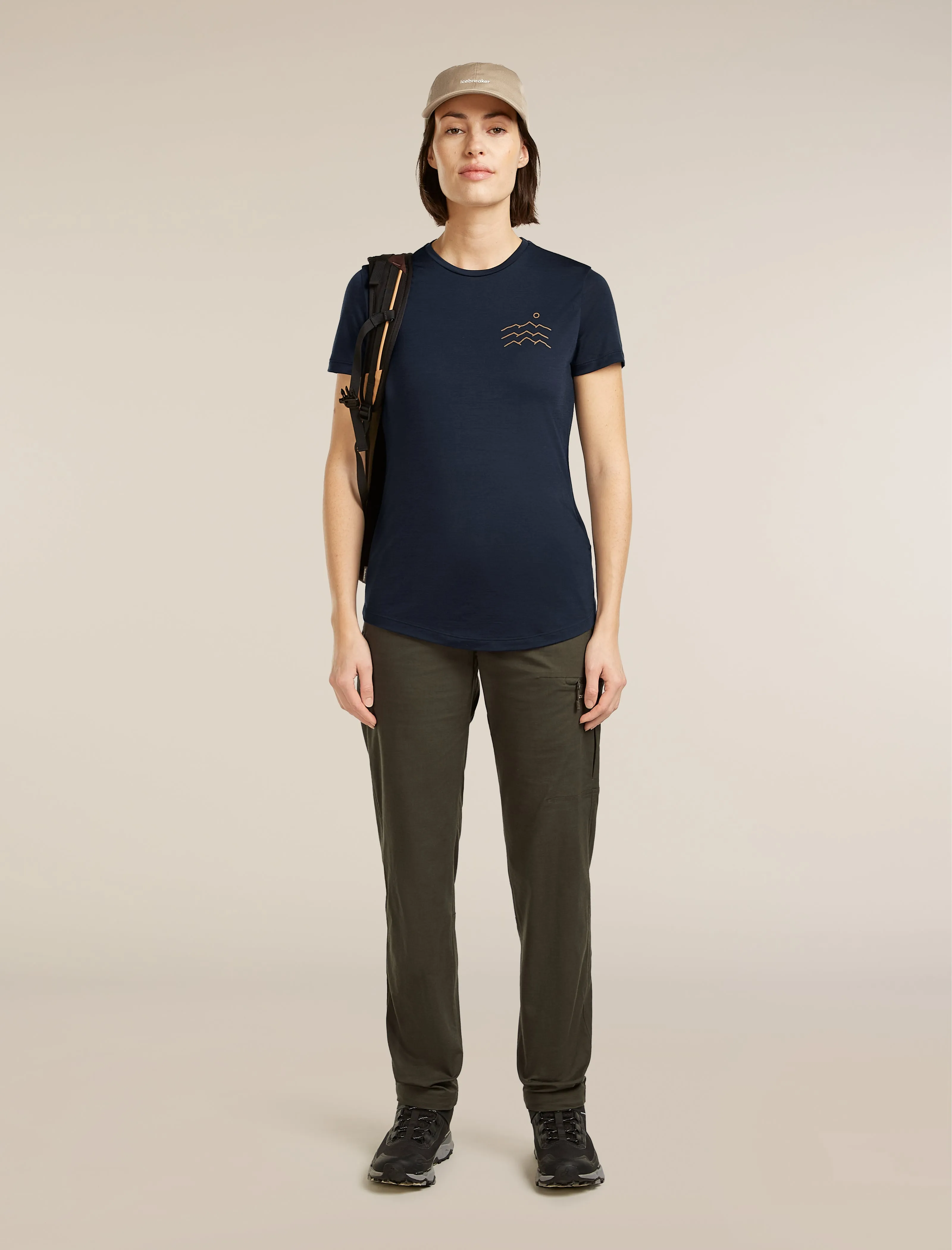 Women's Merino Blend 125 Cool-Lite™ Sphere Short Sleeve Tee Across The Peak sold by Icebreaker product image thumbnail 4