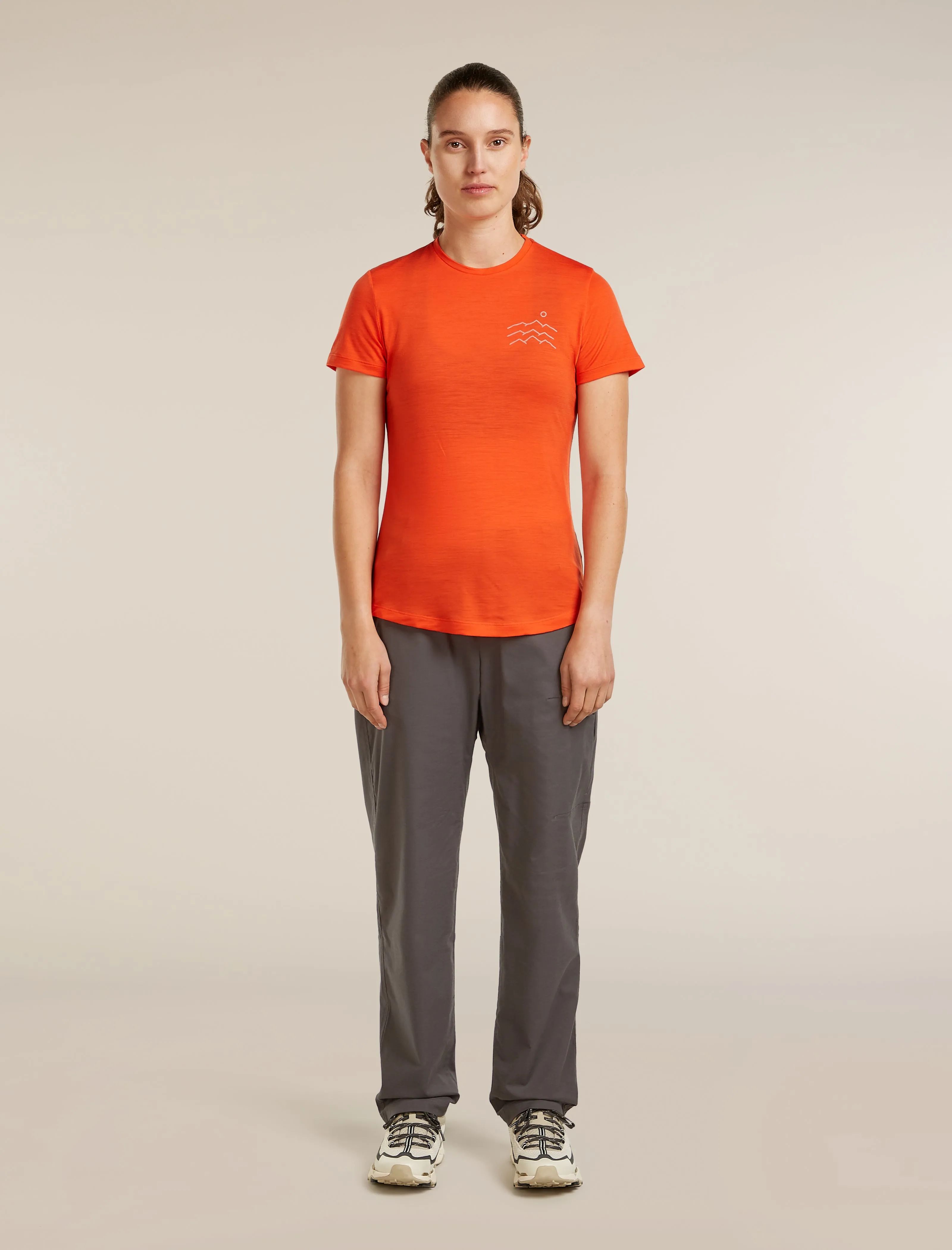 Women's Merino Blend 125 Cool-Lite™ Sphere Short Sleeve Tee Across The Peaks sold by Icebreaker product image thumbnail 3