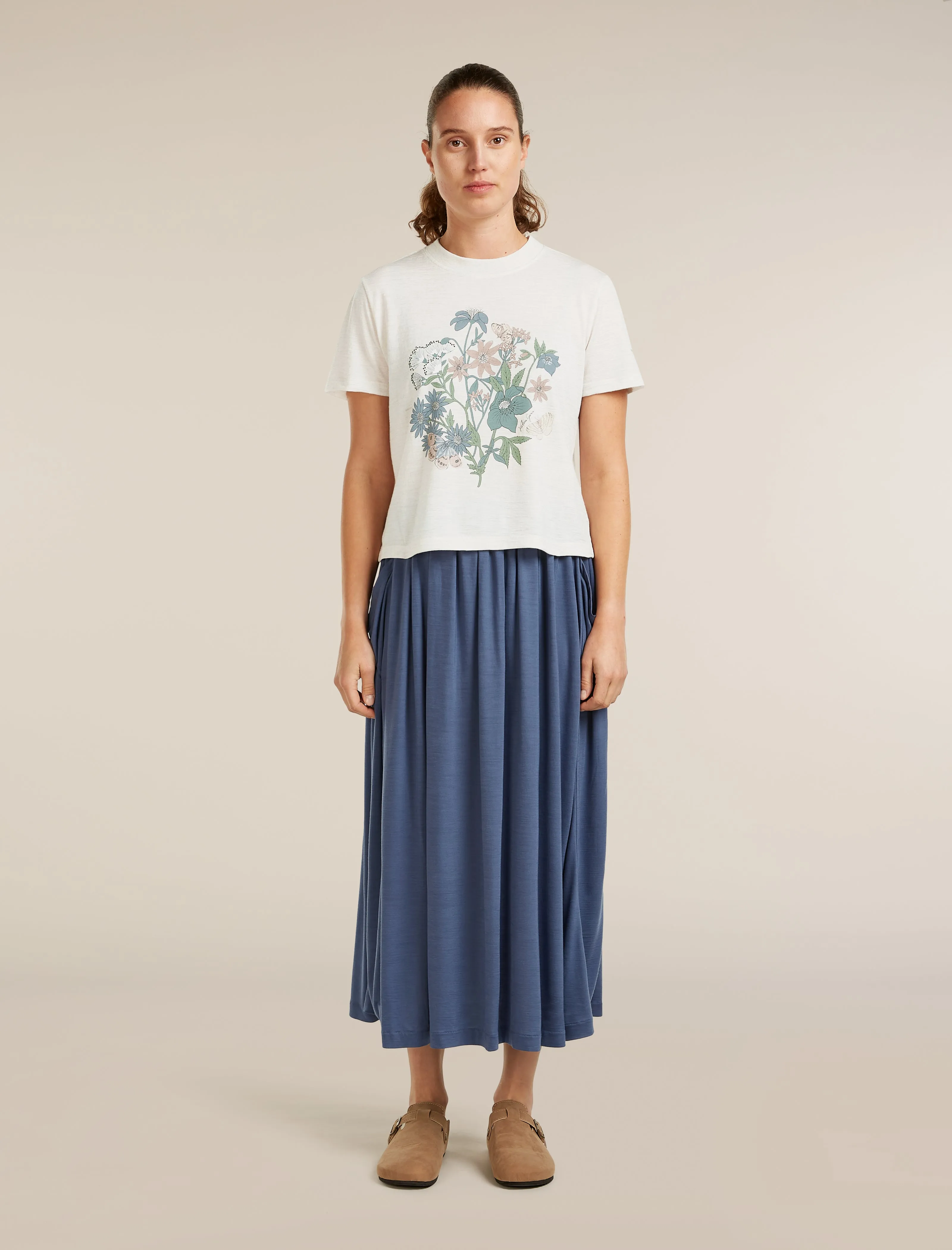 Women's Merino 150 Tech Lite Short Sleeve Crop Tee NZ Flora sold by Icebreaker product image thumbnail 3