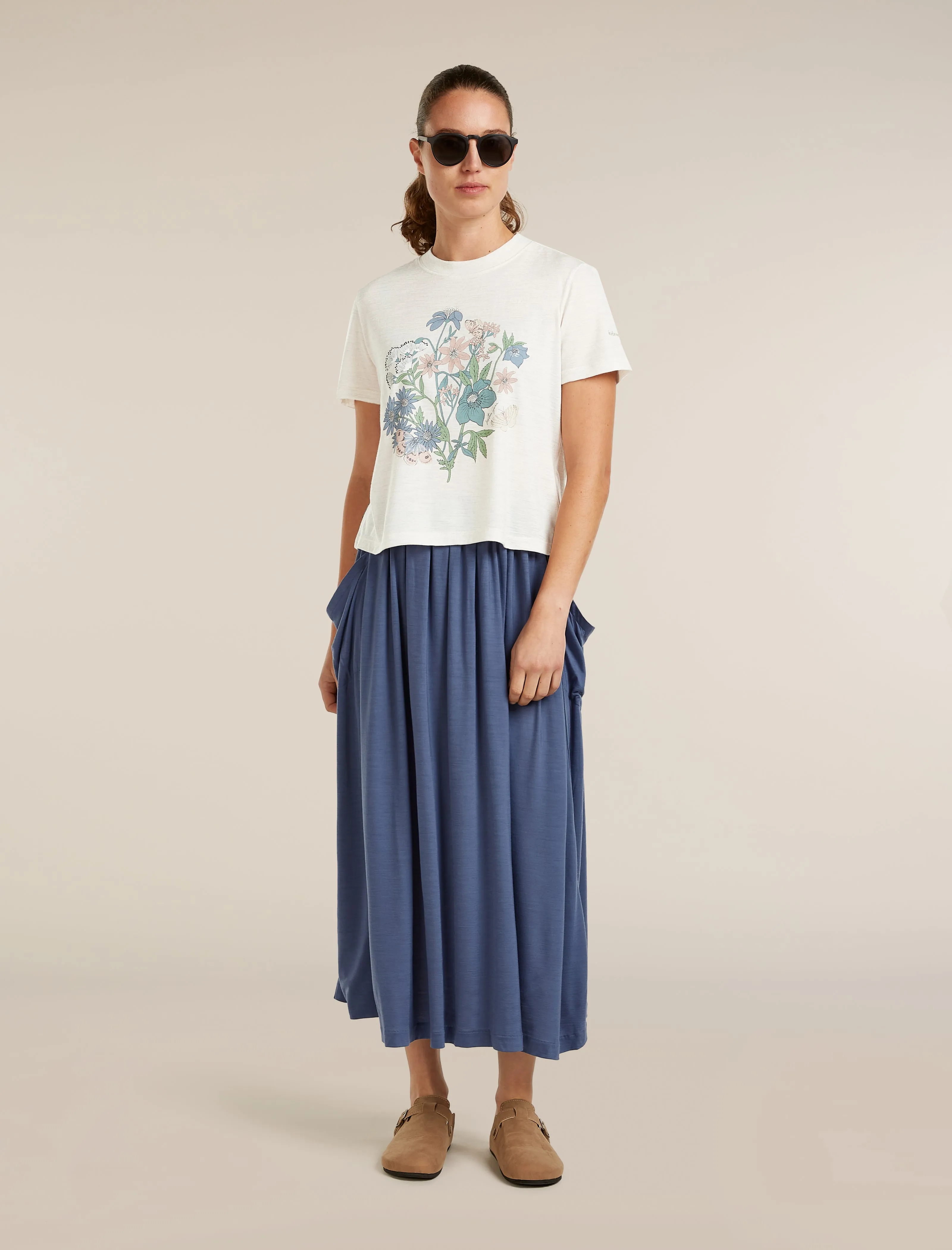 Women's Merino 150 Tech Lite Short Sleeve Crop Tee NZ Flora sold by Icebreaker product image thumbnail 4