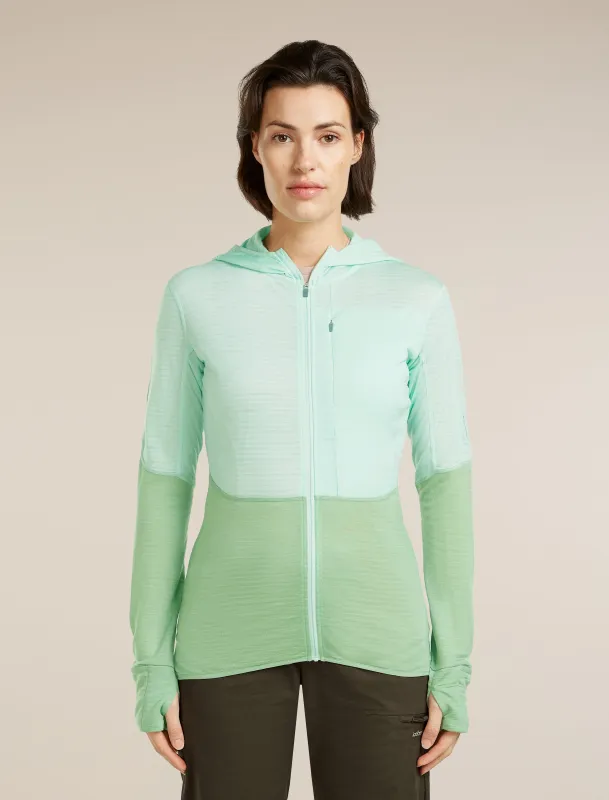 Women's Merino Blend 200 RealFleece™ Descender Long Sleeve Zip Hoodie sold by Icebreaker