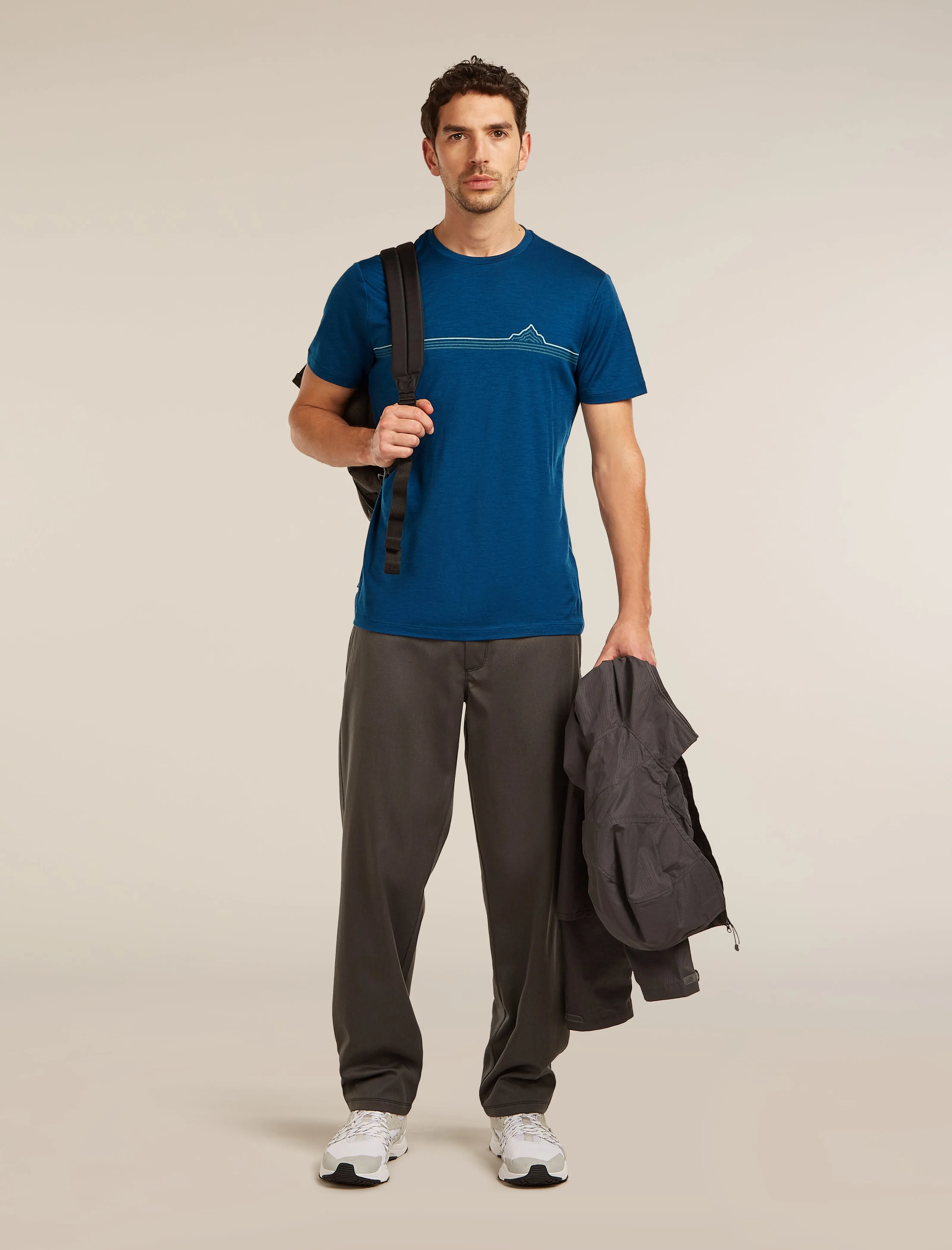 Men's Merino 150 Tech Lite Short Sleeve Tee Range Stripes sold by Icebreaker product image thumbnail 4