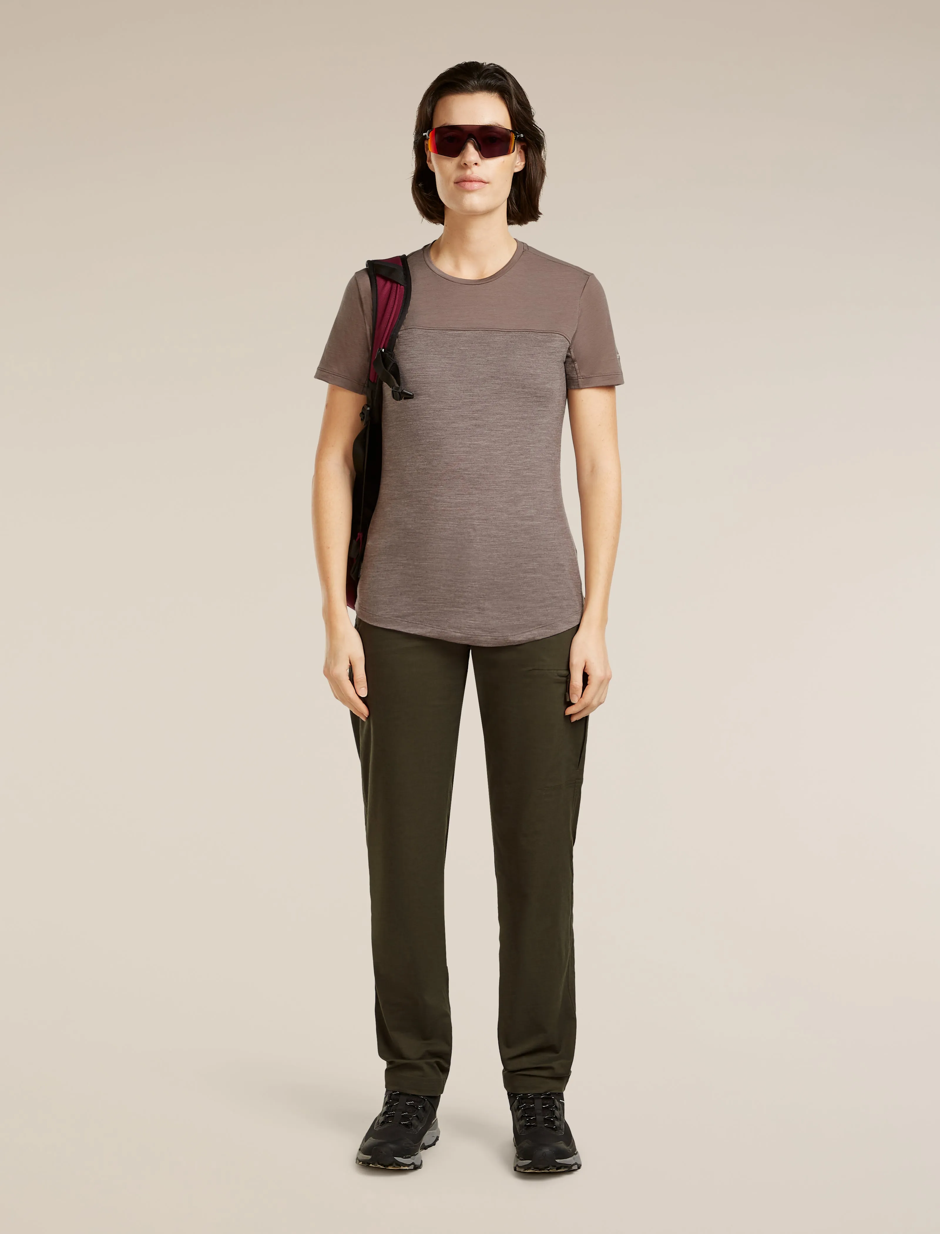 Women's Merino Blend 125 Cool-Lite™ Sphere Short Sleeve Tee Colour Block sold by Icebreaker product image thumbnail 4