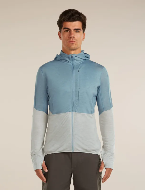 Men's Merino Blend 200 RealFleece™ Descender Long Sleeve Zip Hoodie made by Icebreaker