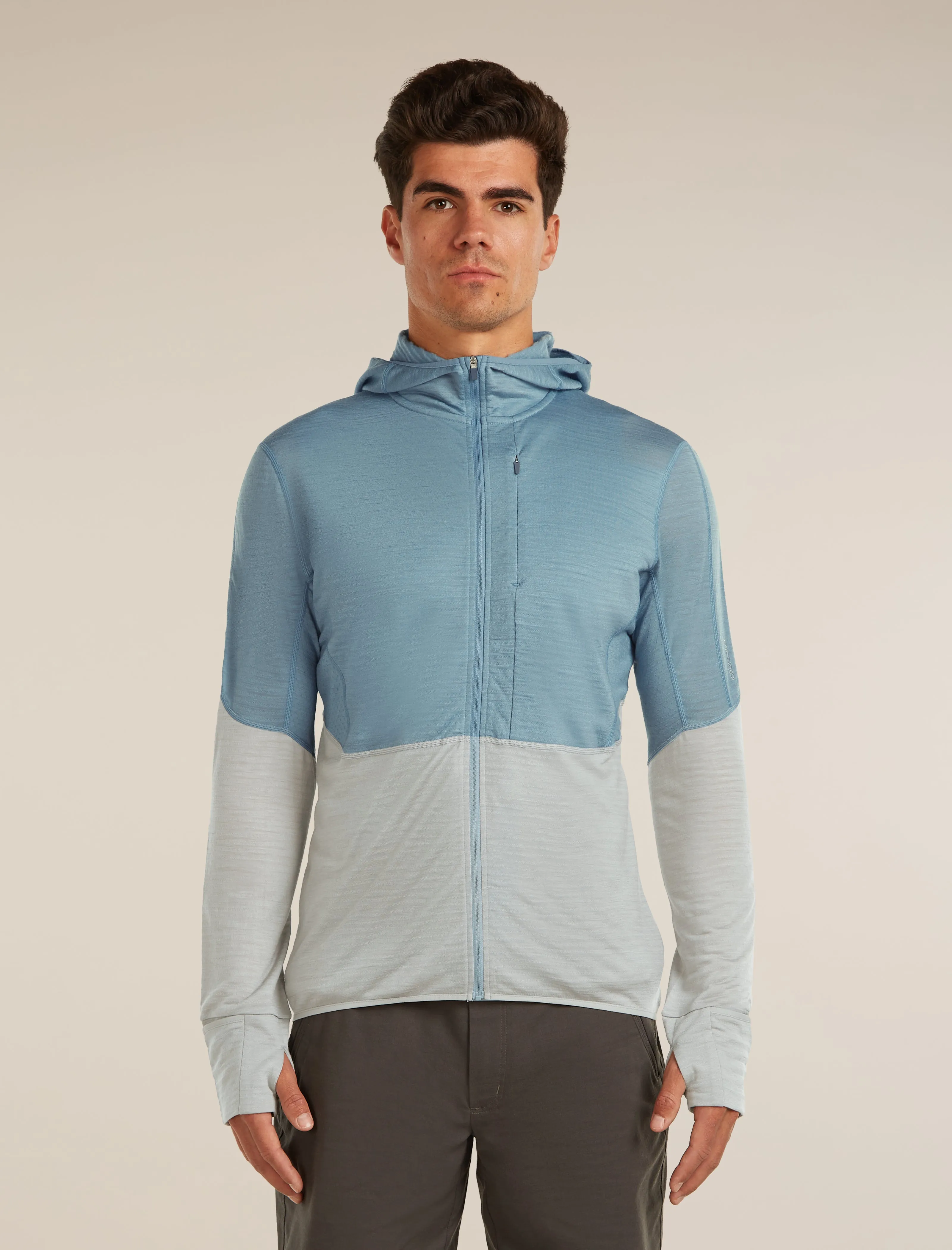 Men's Merino Blend 200 RealFleece™ Descender Long Sleeve Zip Hoodie sold by Icebreaker