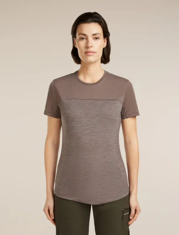 Women's Merino Blend 125 Cool-Lite™ Sphere Short Sleeve Tee Colour Block made by Icebreaker
