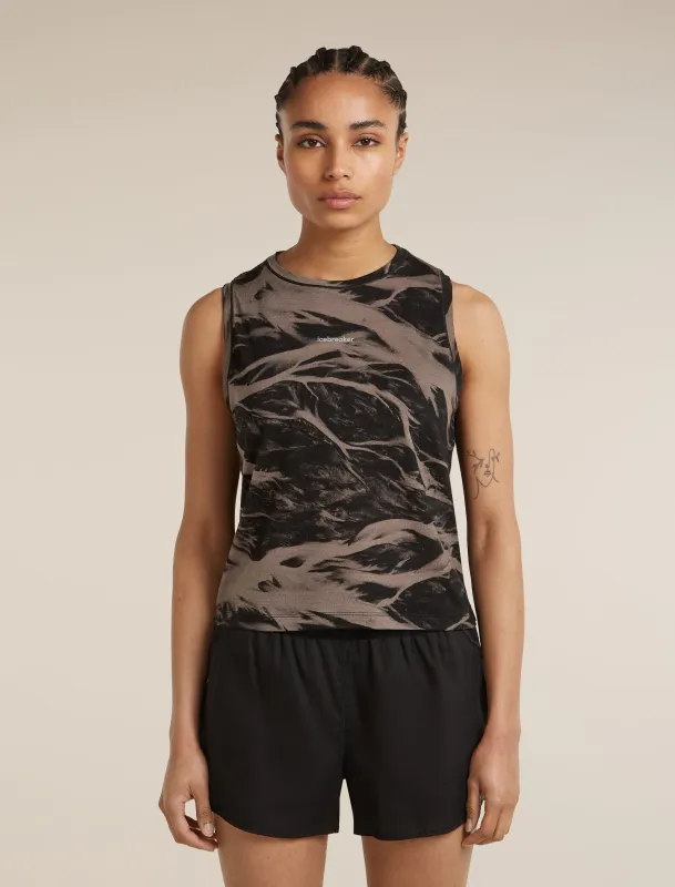 Women's Merino Blend 125 Cool-Lite™ Speed Tank Motion AOP sold by Icebreaker