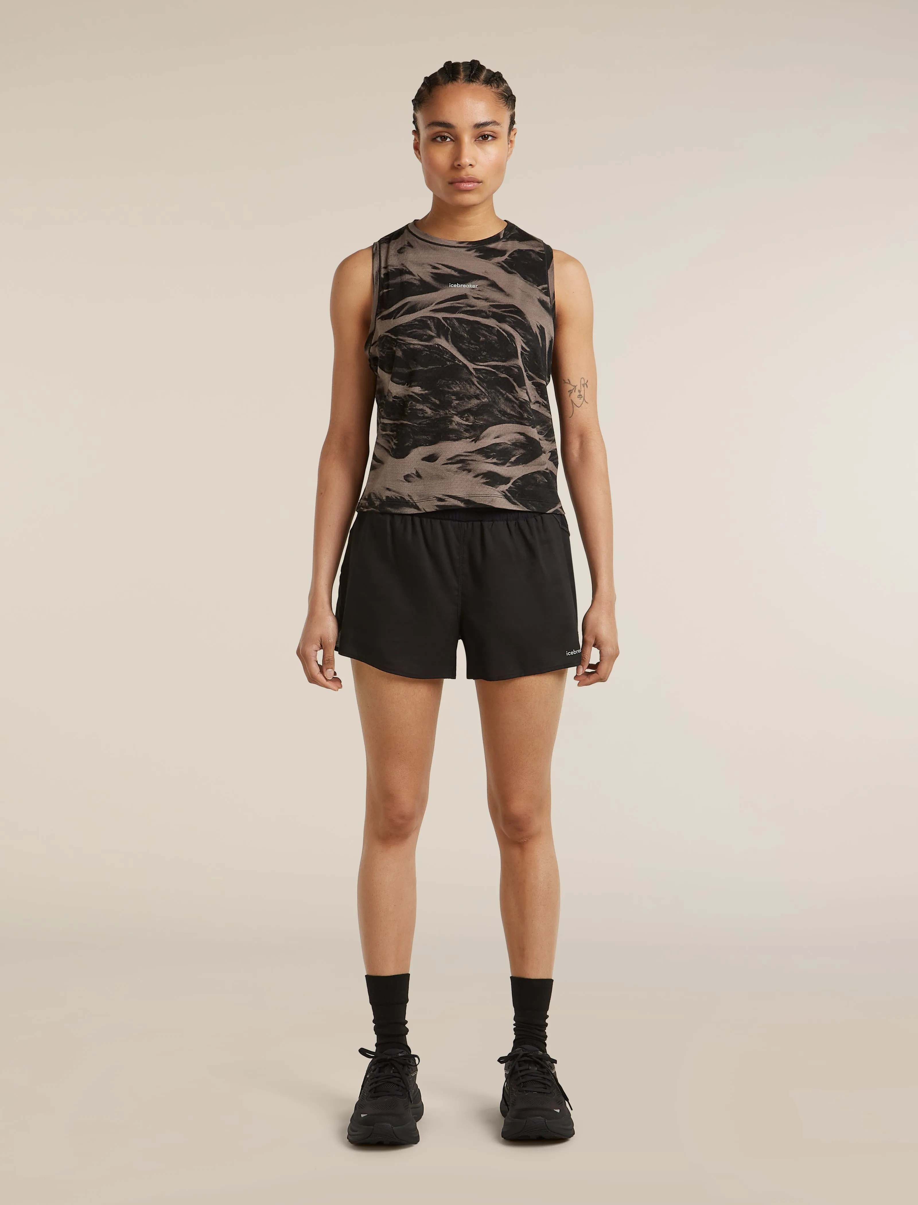 Women's Merino Blend 125 Cool-Lite™ Speed Tank Motion AOP sold by Icebreaker product image thumbnail 3