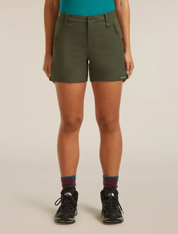 Women's Merino Blend Elevation Stretch 5" Shorts made by Icebreaker